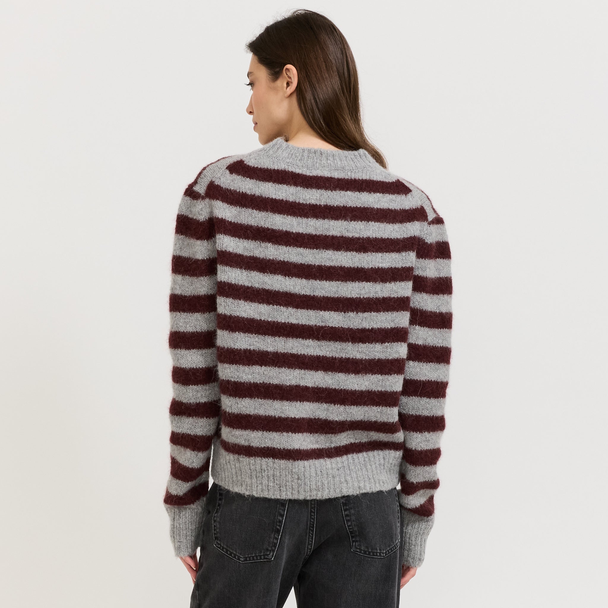 Wool Stripe Alpaca Knit Partridge