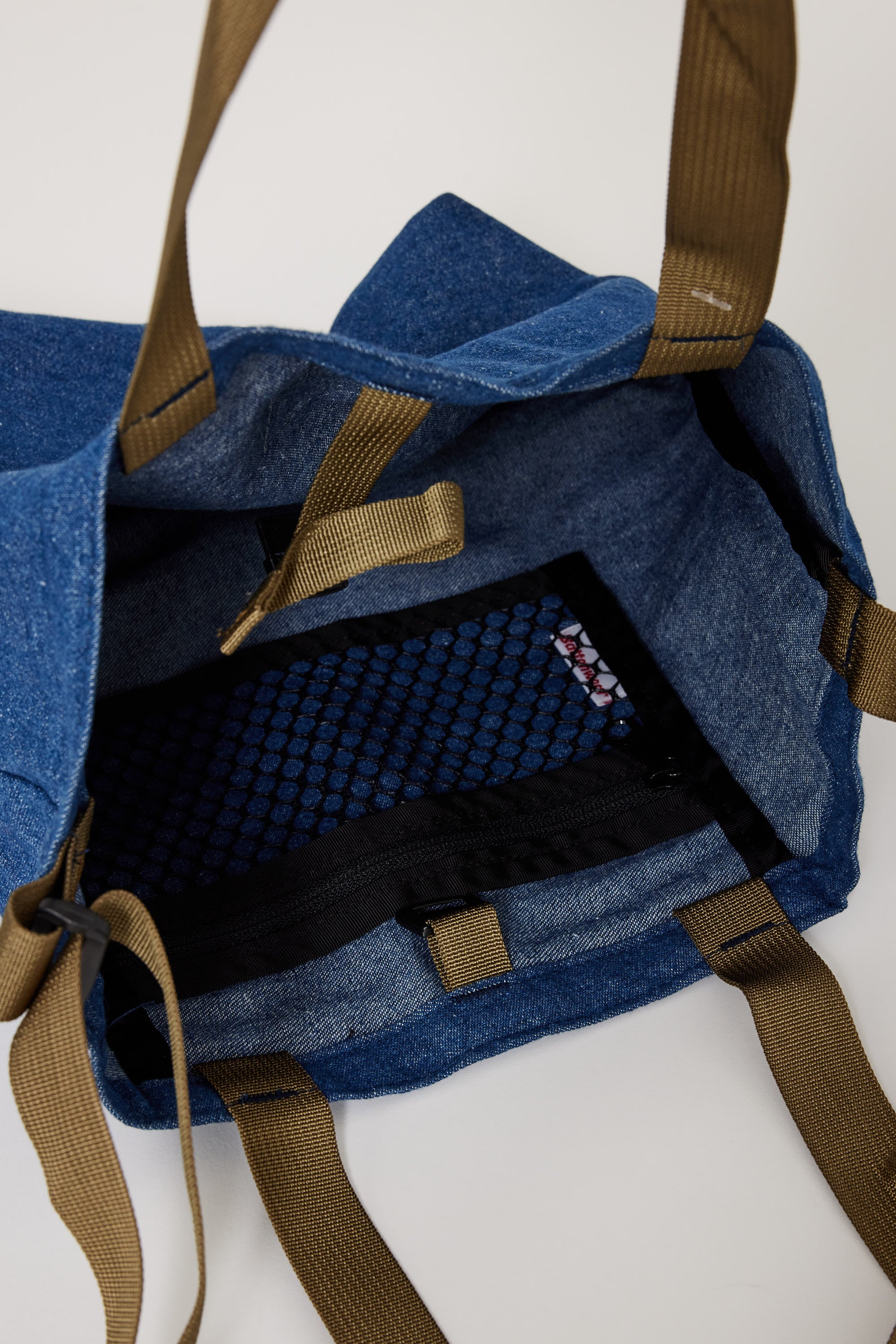 Battenwear | Mini Packable Tote Denim x Tan | Maplestore