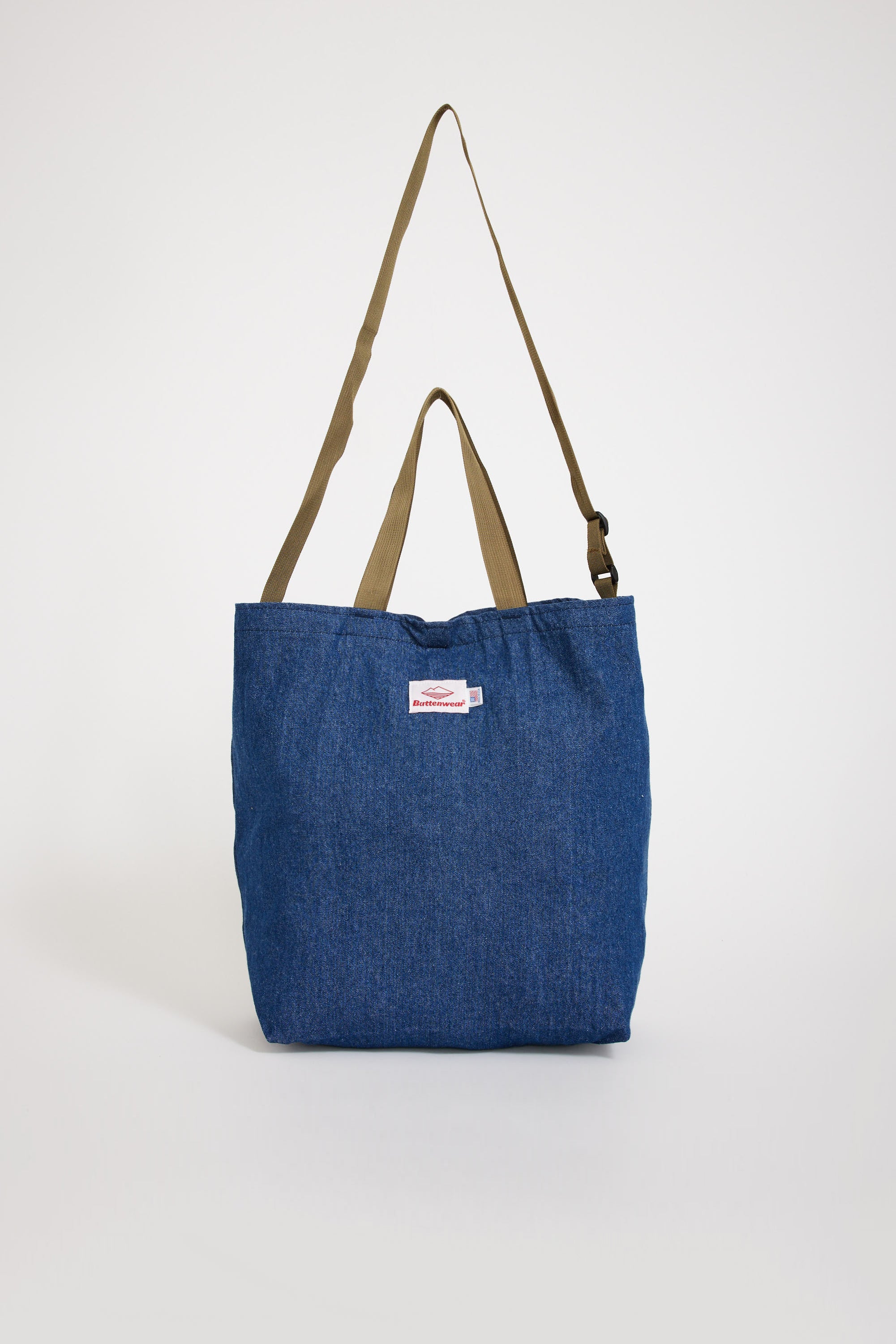 Battenwear | Packable Tote Denim x Tan | Maplestore