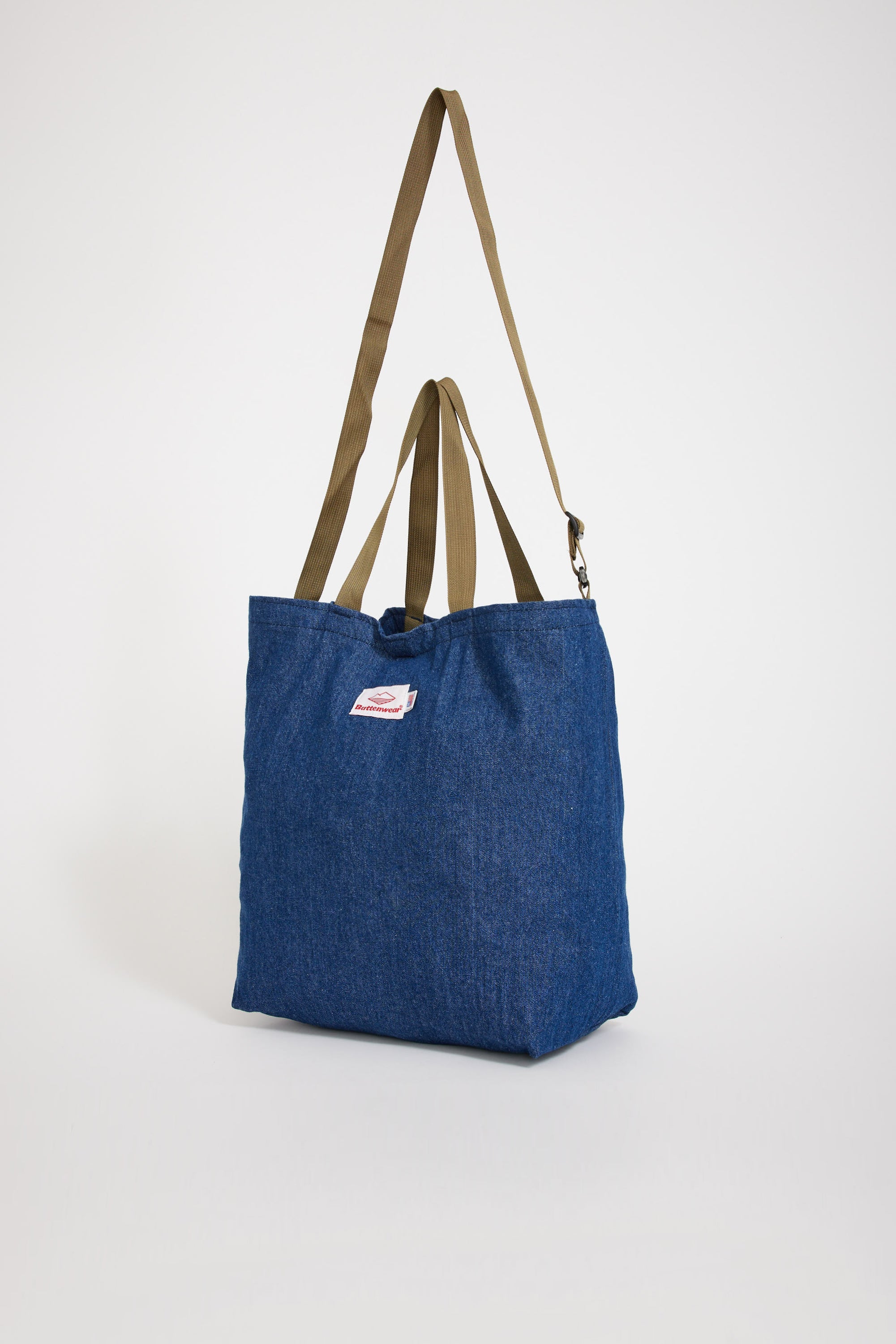 Battenwear | Packable Tote Denim x Tan | Maplestore