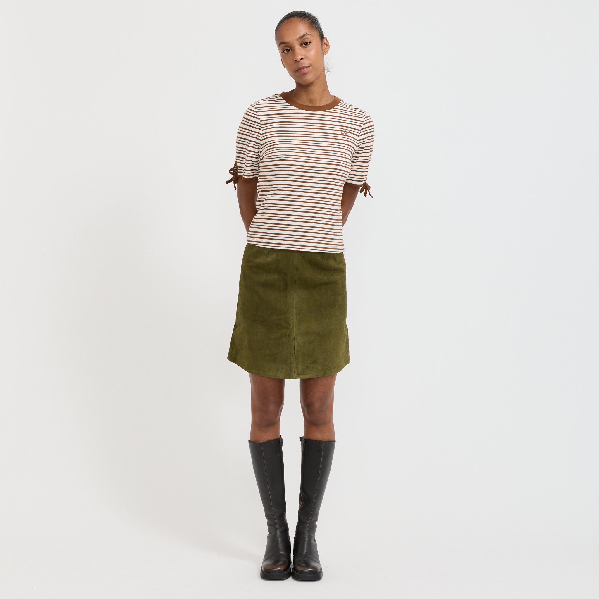 Baum Und Pferdgarten | Janet T-Shirt Caramel Brown Stripe | Maplestore