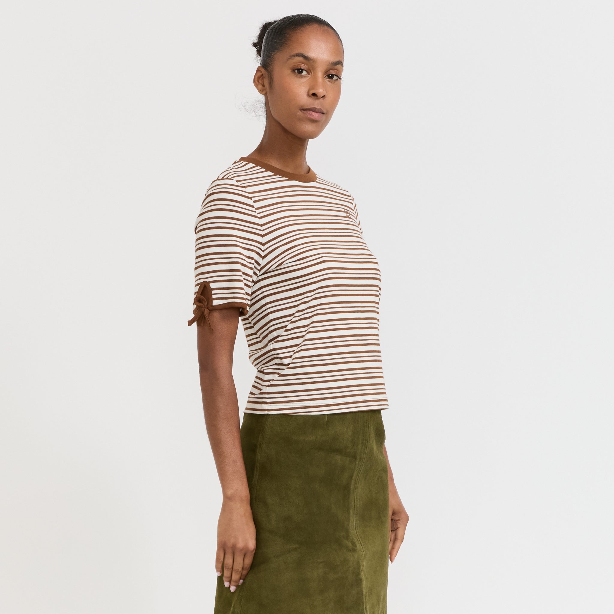 Baum Und Pferdgarten | Janet T-Shirt Caramel Brown Stripe | Maplestore
