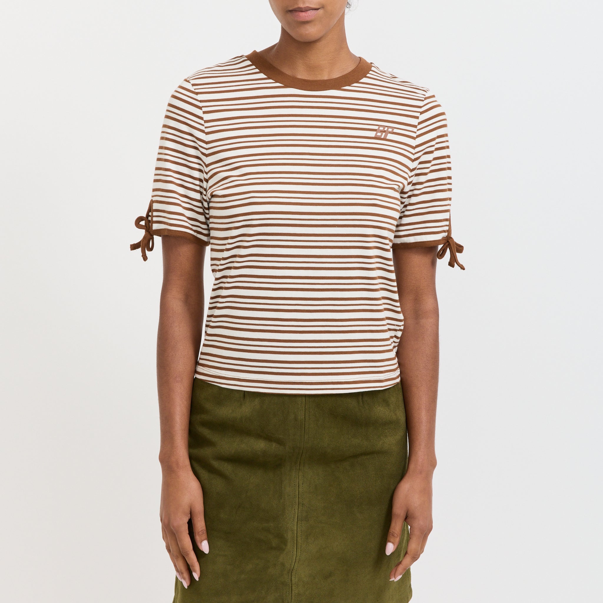 Baum Und Pferdgarten | Janet T-Shirt Caramel Brown Stripe | Maplestore