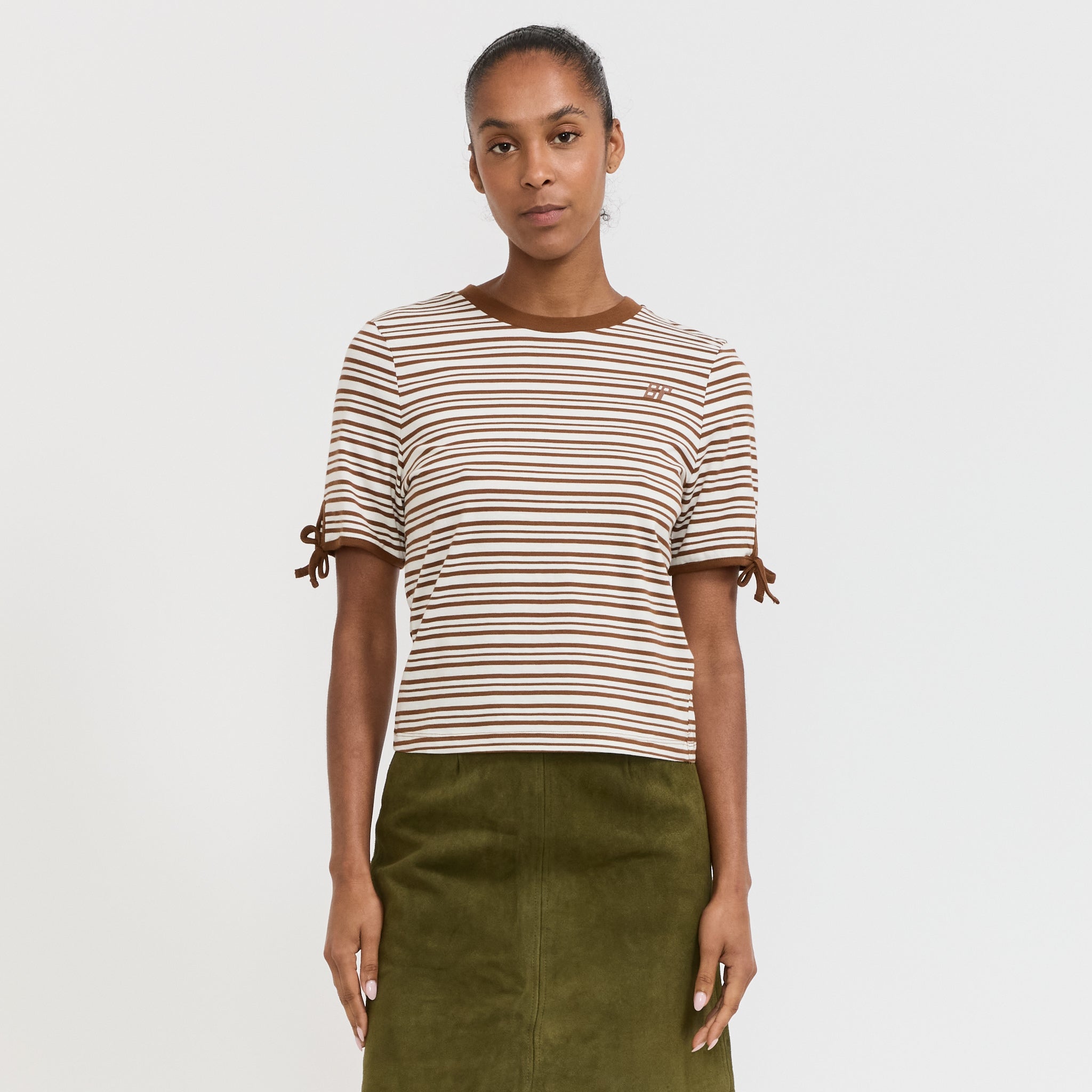 Baum Und Pferdgarten | Janet T-Shirt Caramel Brown Stripe | Maplestore