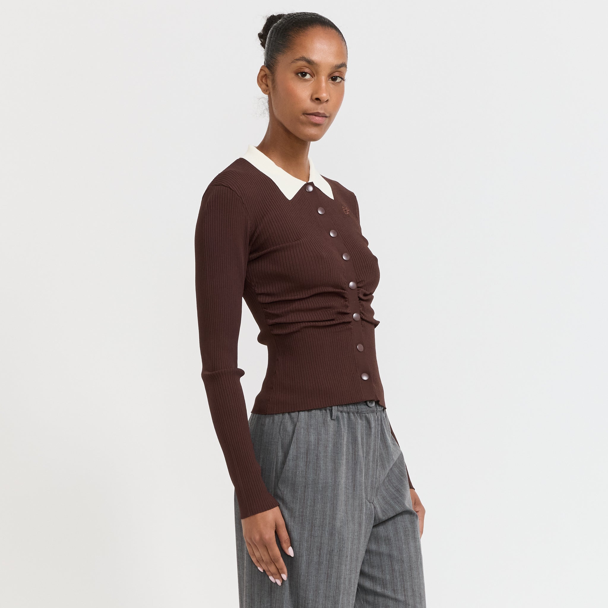 Baum Und Pferdgarten | Cianna Polo Cardigan Hot Fudge | Maplestore