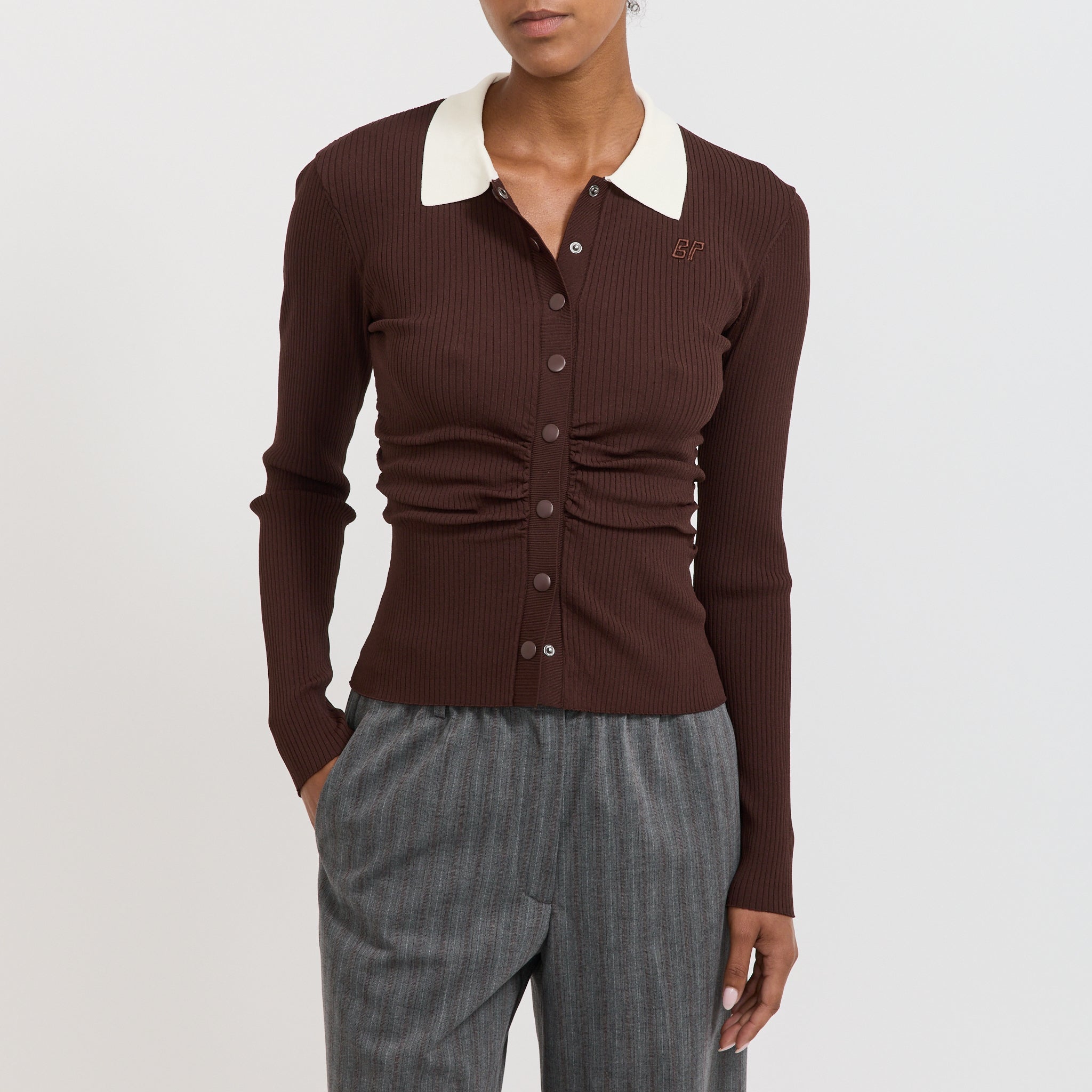 Baum Und Pferdgarten | Cianna Polo Cardigan Hot Fudge | Maplestore