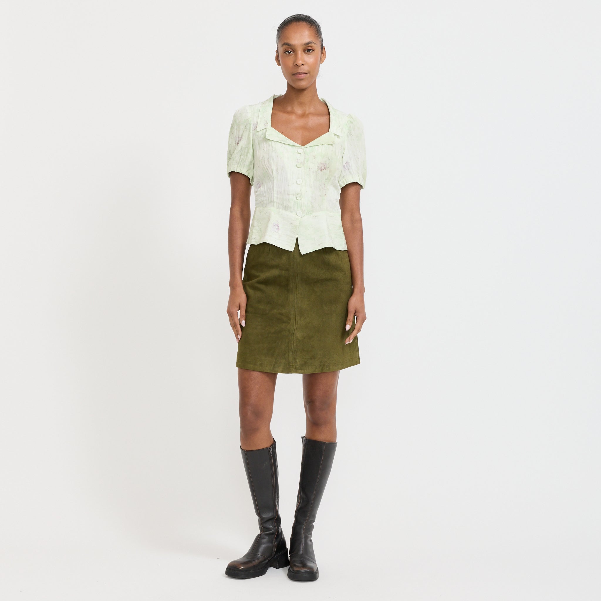 Baum Und Pferdgarten | Macaia Blouse Distorted Green Flower | Maplestore