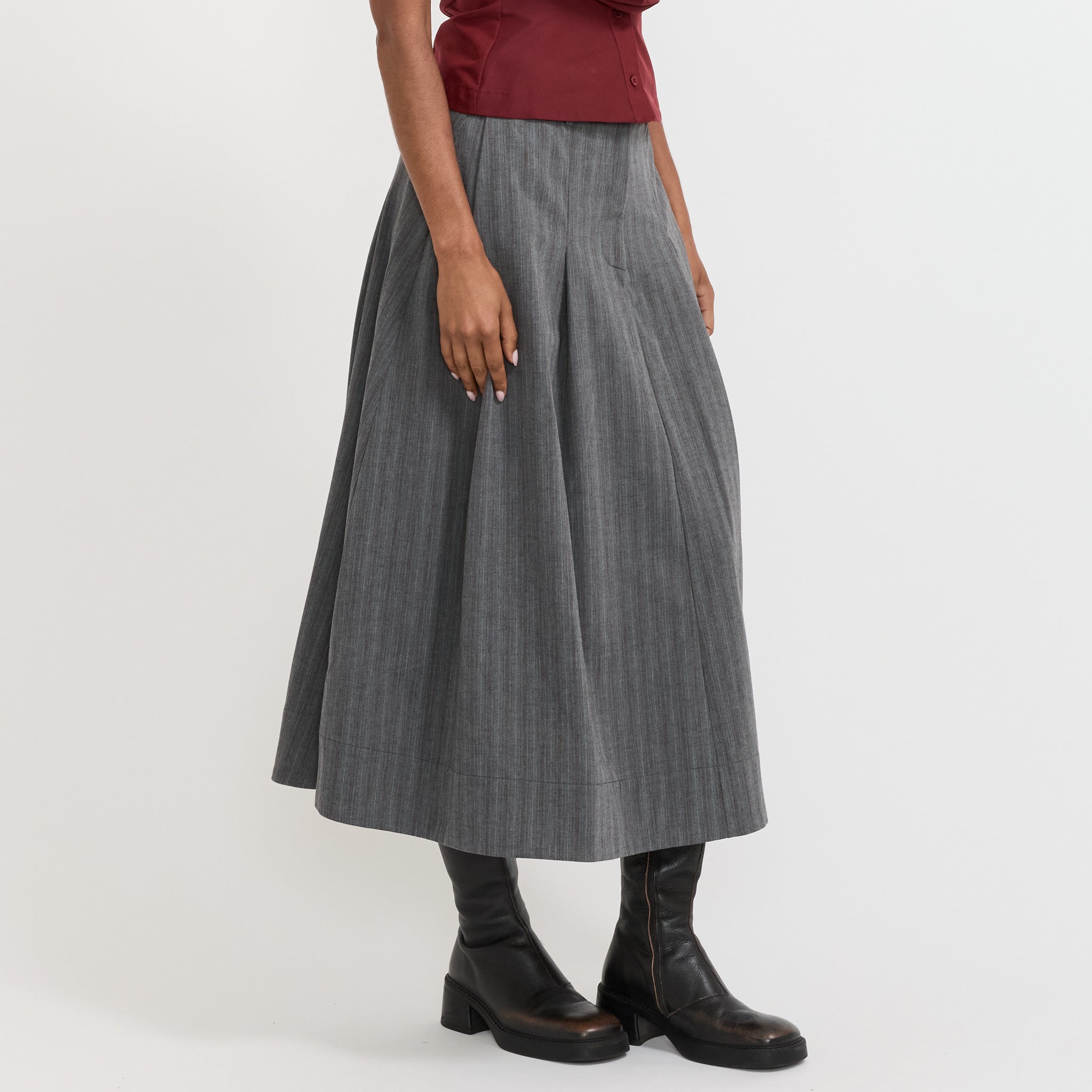 Baum Und Pferdgarten | Sabrinna Skirt Grey Stripes | Maplestore