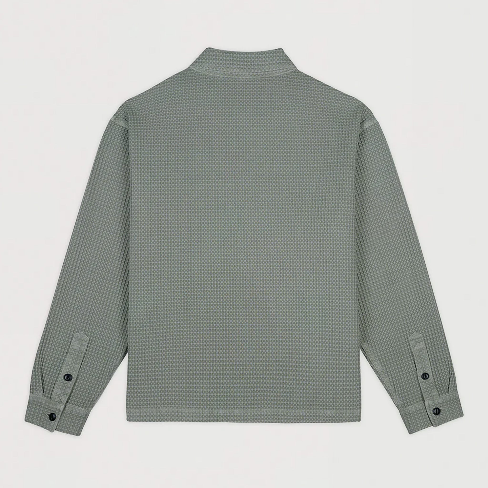 Brain Dead | Waffle Button Front Shirt Silver Pine | Maplestore