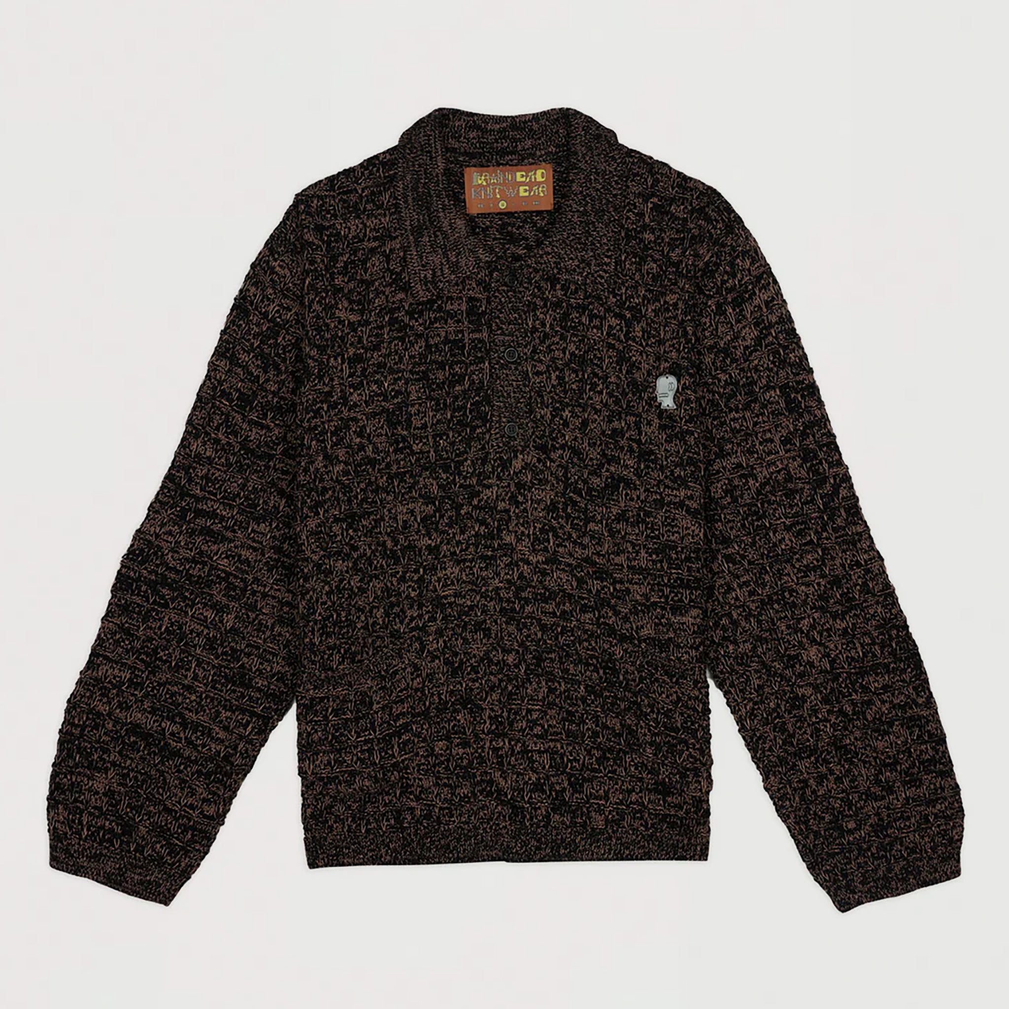 Brain Dead | Waffle Pullover Sweater Charcoal | Maplestore