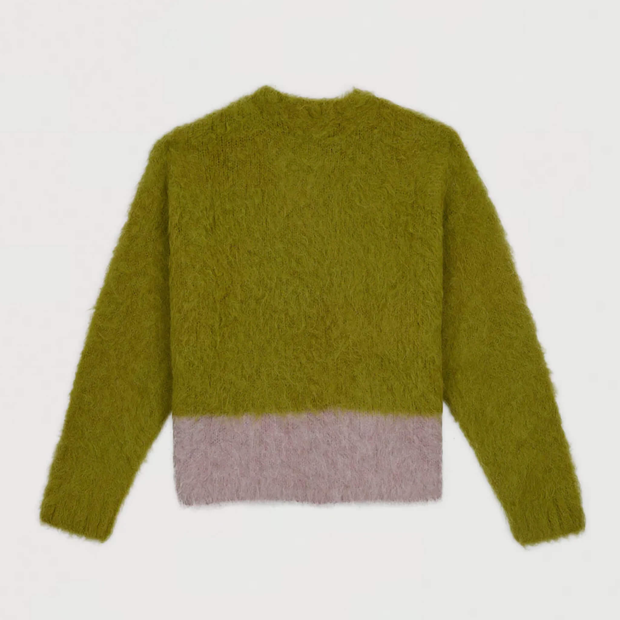 Brain Dead | Super Hairy Boxy Knit Sweater Lime | Maplestore