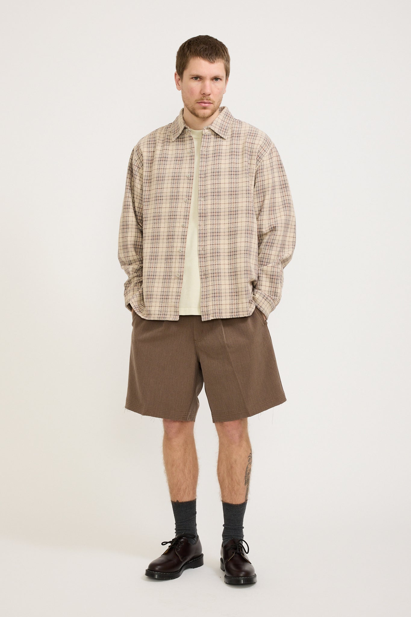 Beach Brains | The BB Shirt Bone Plaid | Maplestore