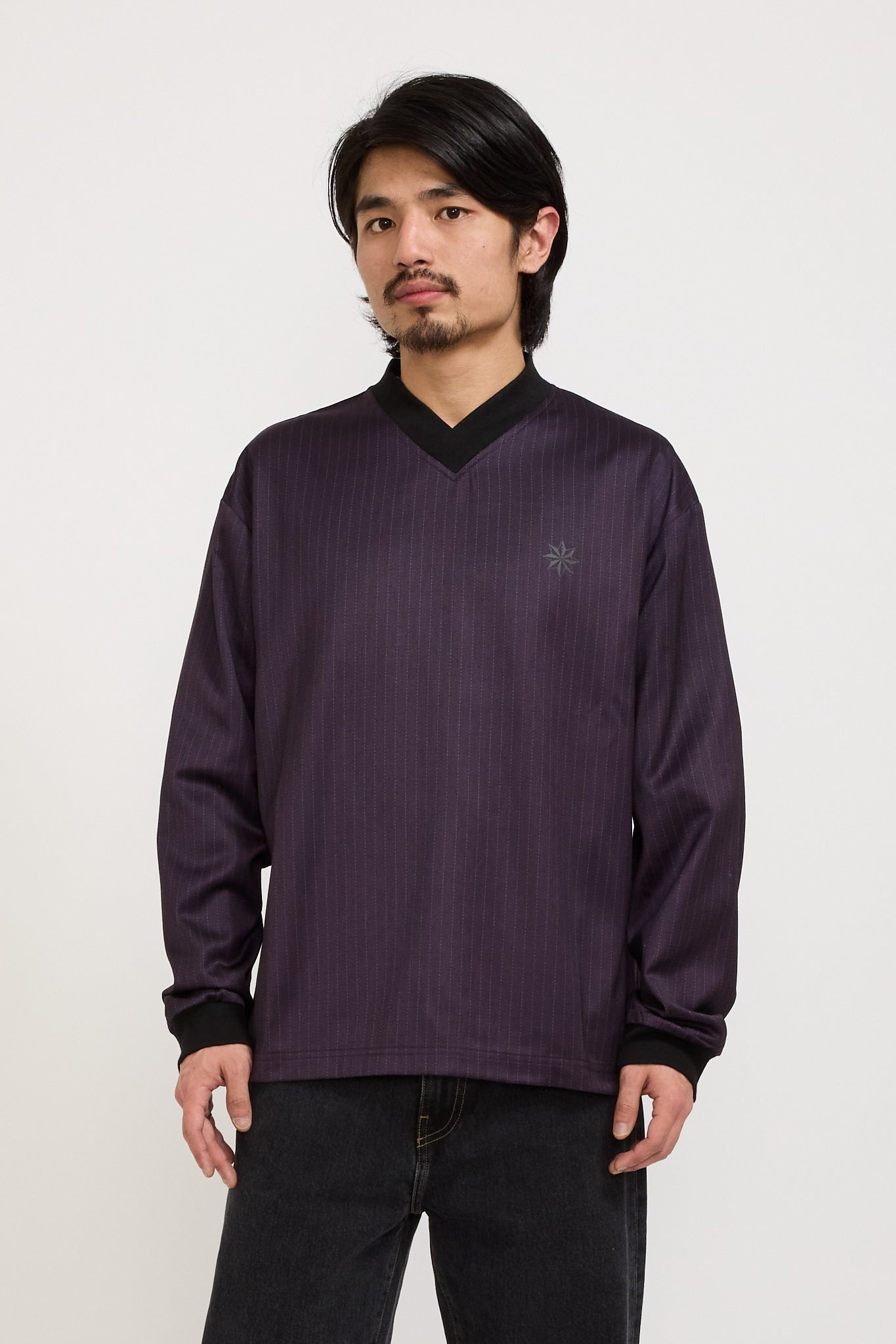 Beach Brains | Football Shirt Purple Pinstripe | Maplestore