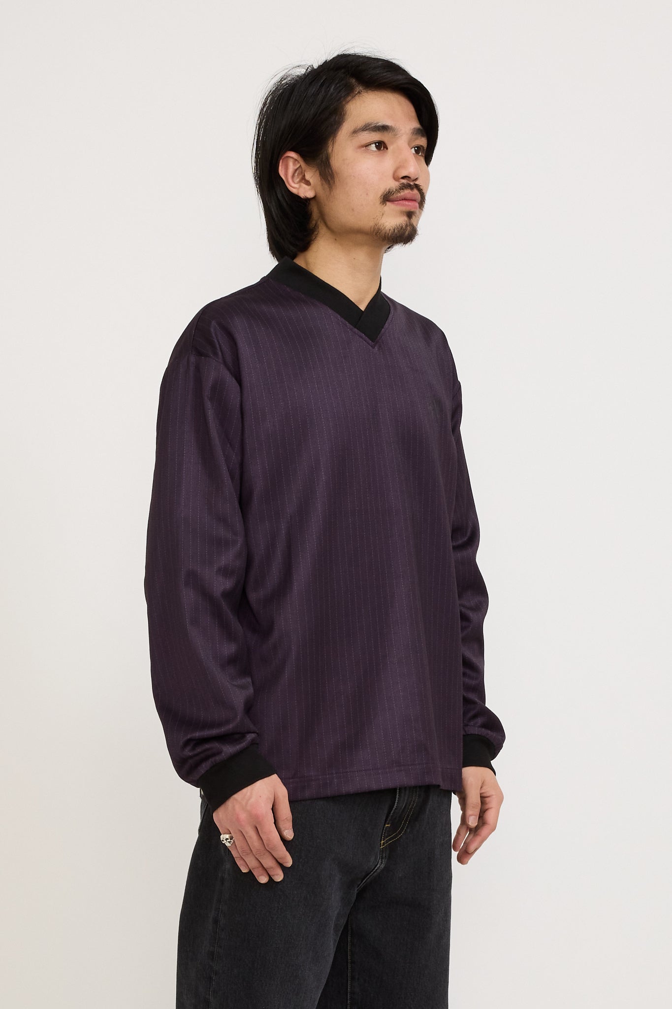 Beach Brains | Football Shirt Purple Pinstripe | Maplestore