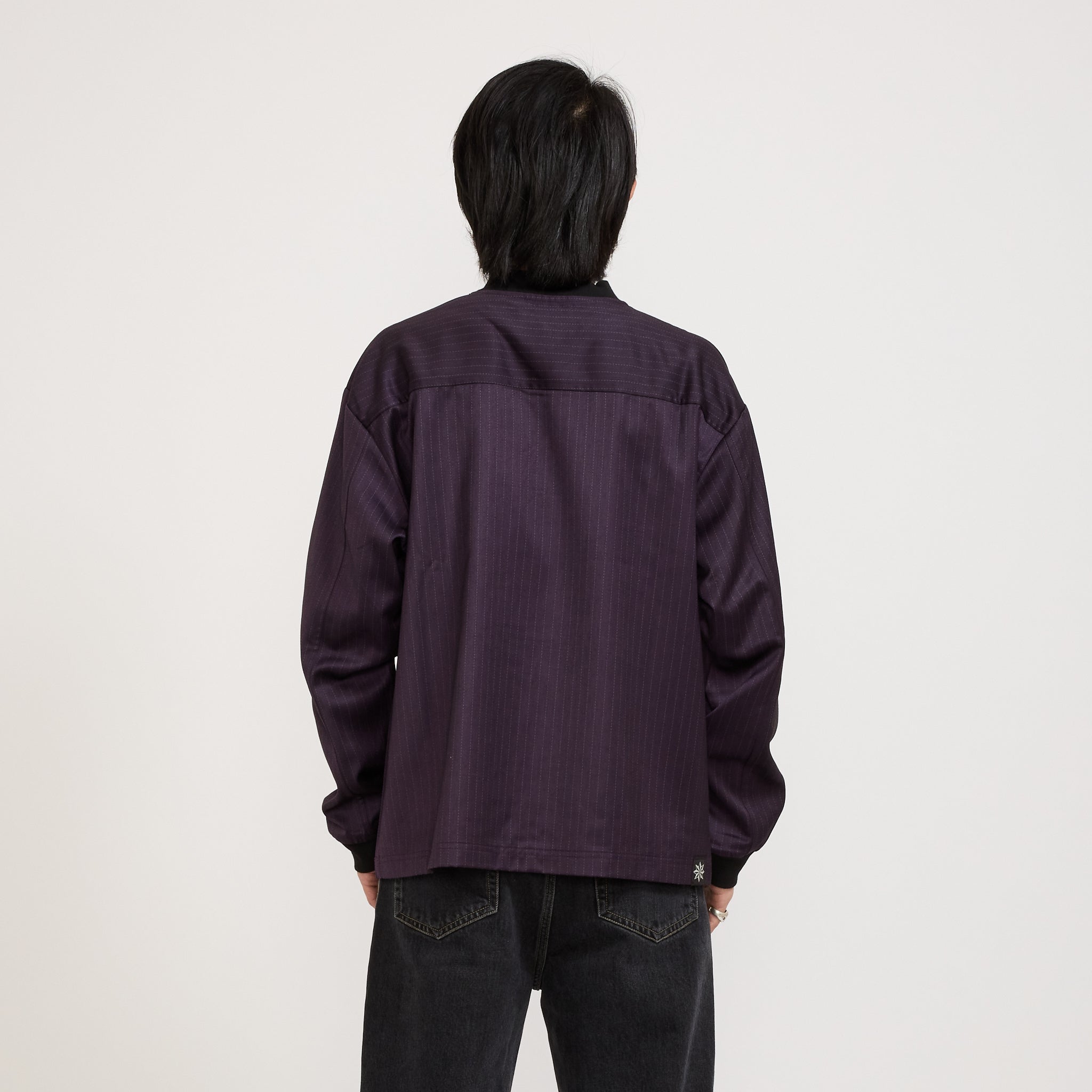 Football Shirt Purple Pinstripe