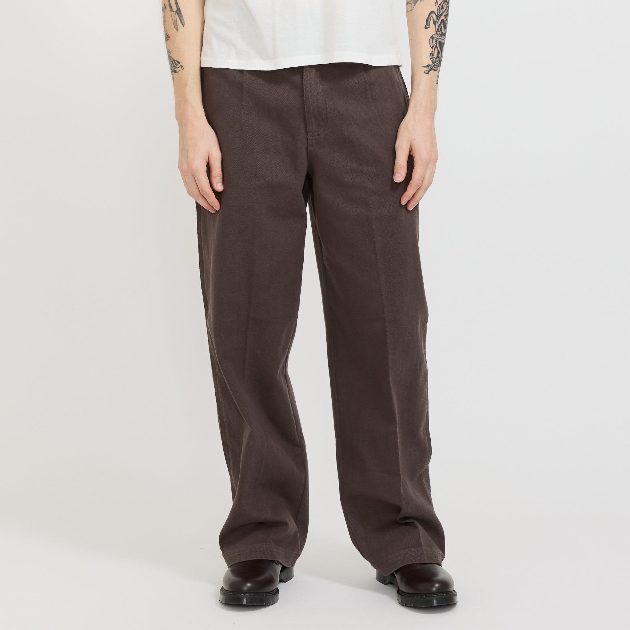 Pleated Work Pant Dark Grey