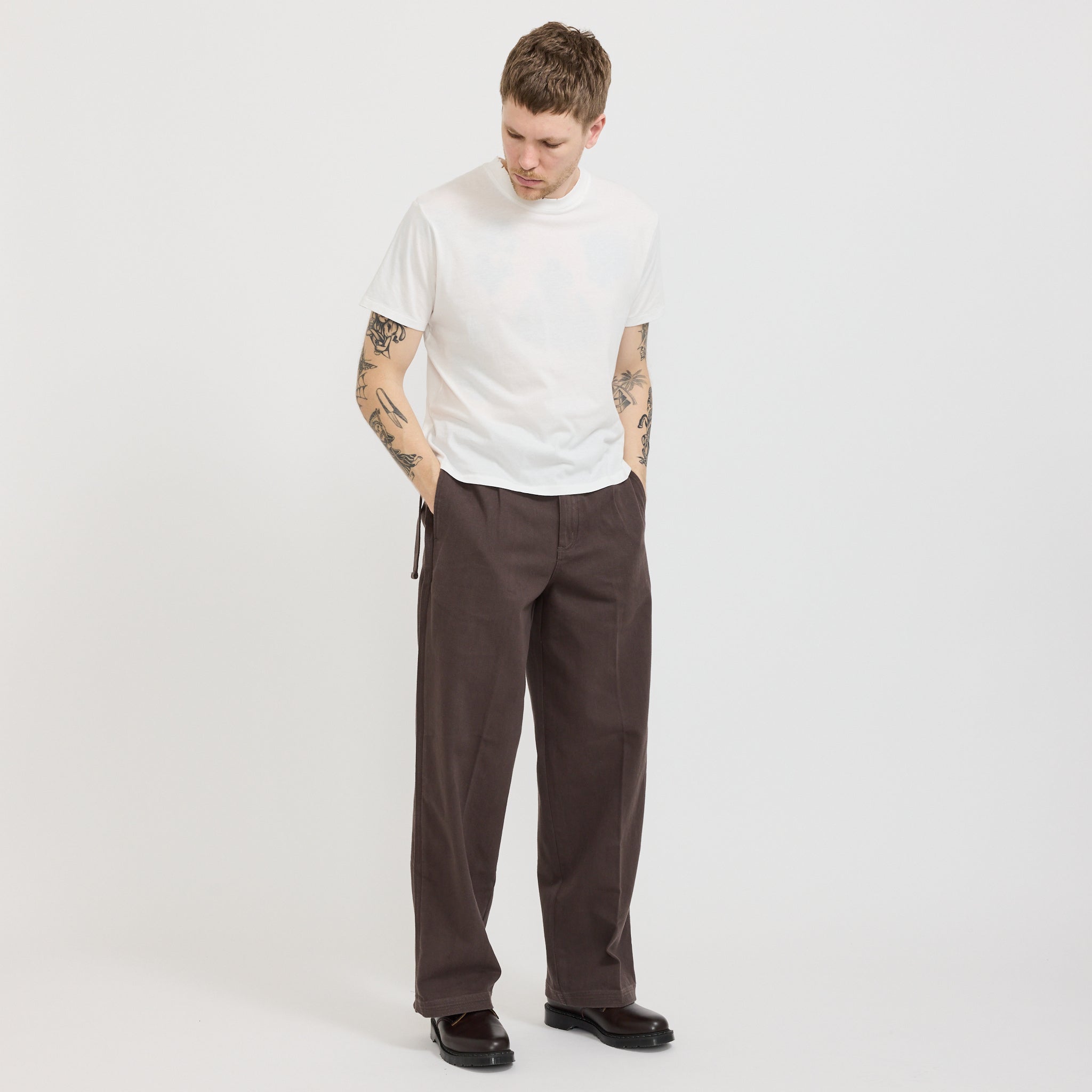 Pleated Work Pant Dark Grey