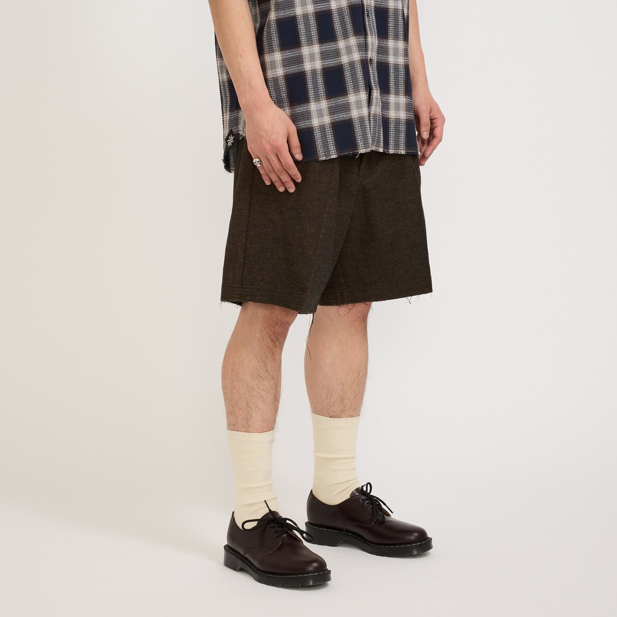 Beach Brains | Pleated Suit Short Chocolate | Maplestore