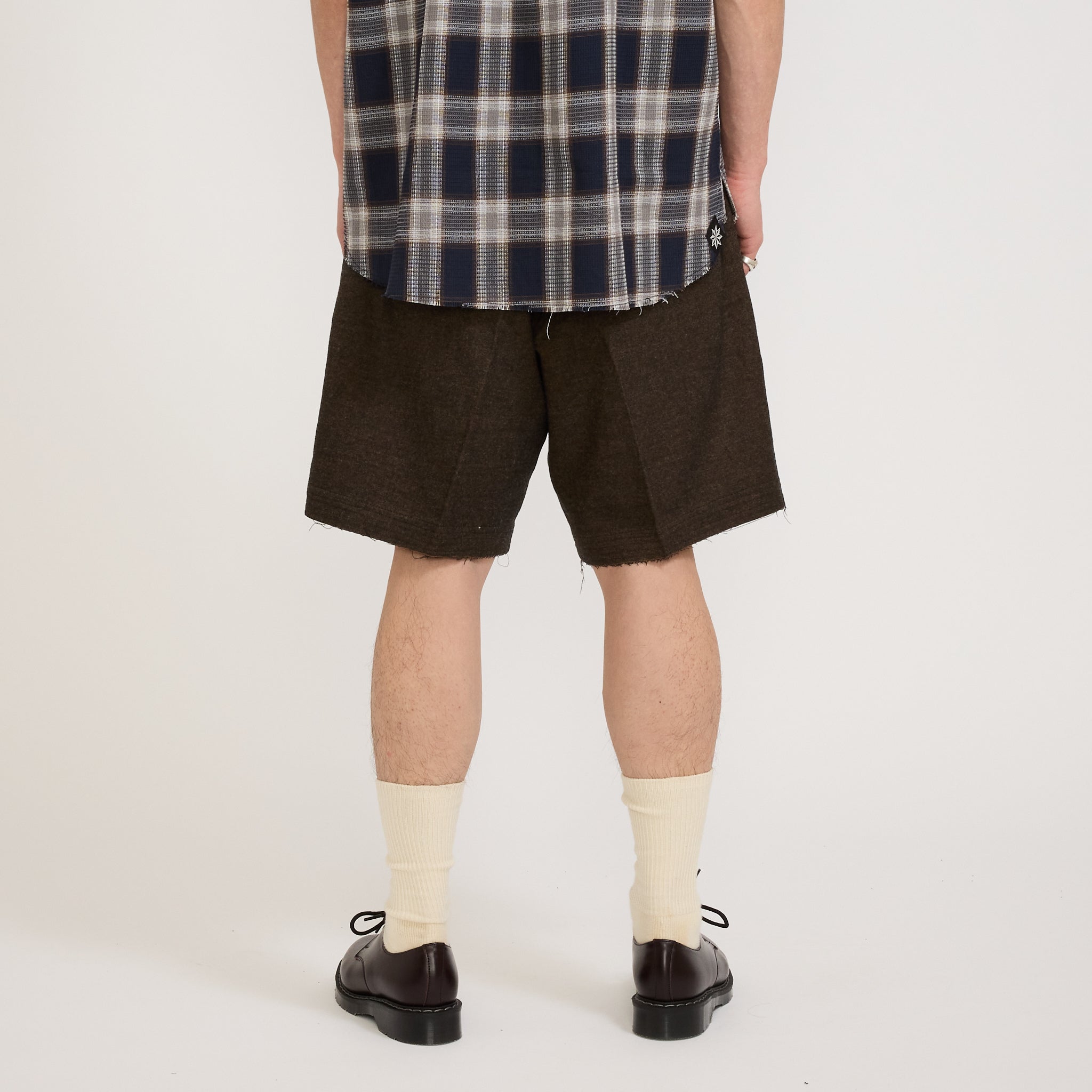 Beach Brains | Pleated Suit Short Chocolate | Maplestore