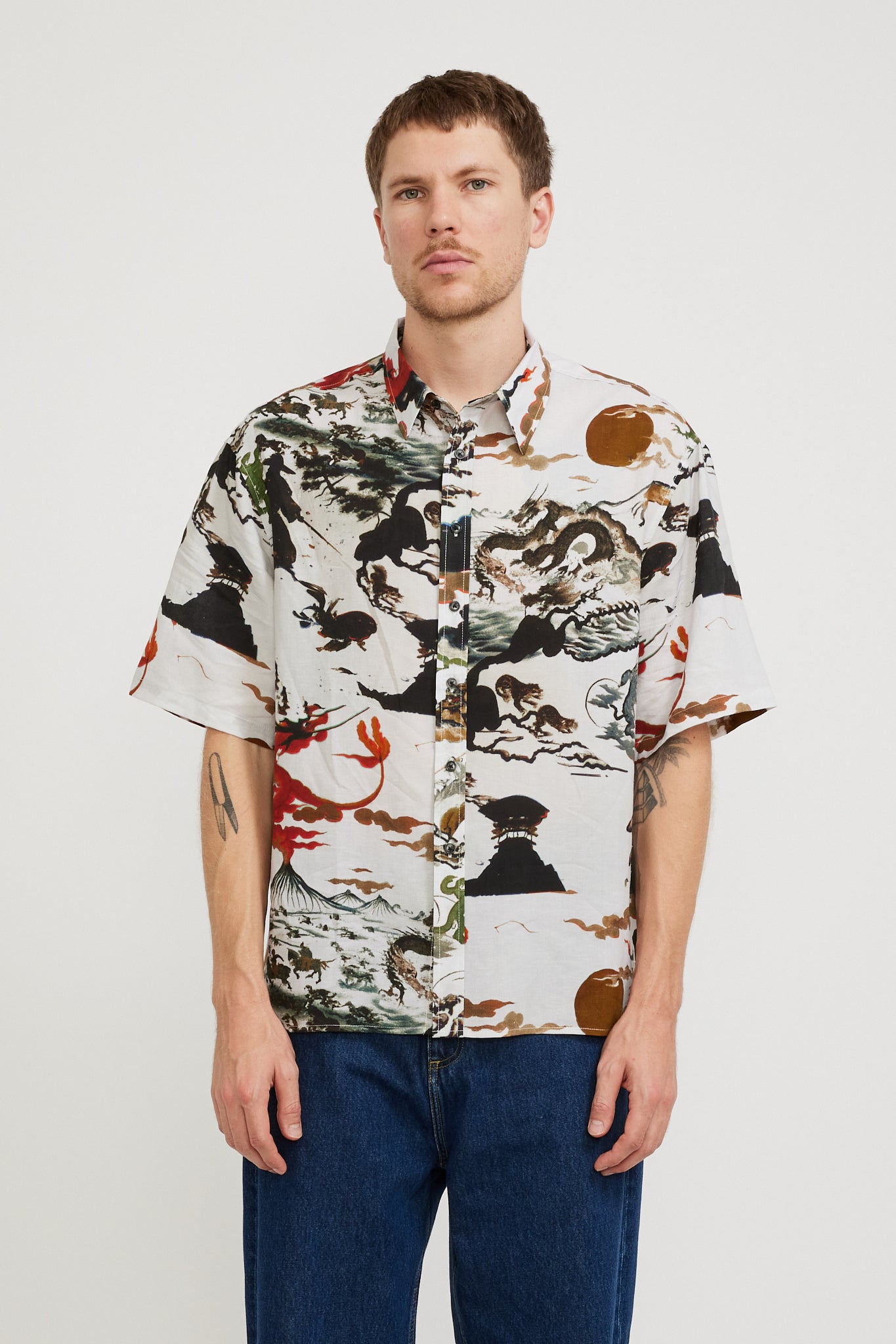 Beach Brains | Resort Shirt AI Graphic Print | Maplestore