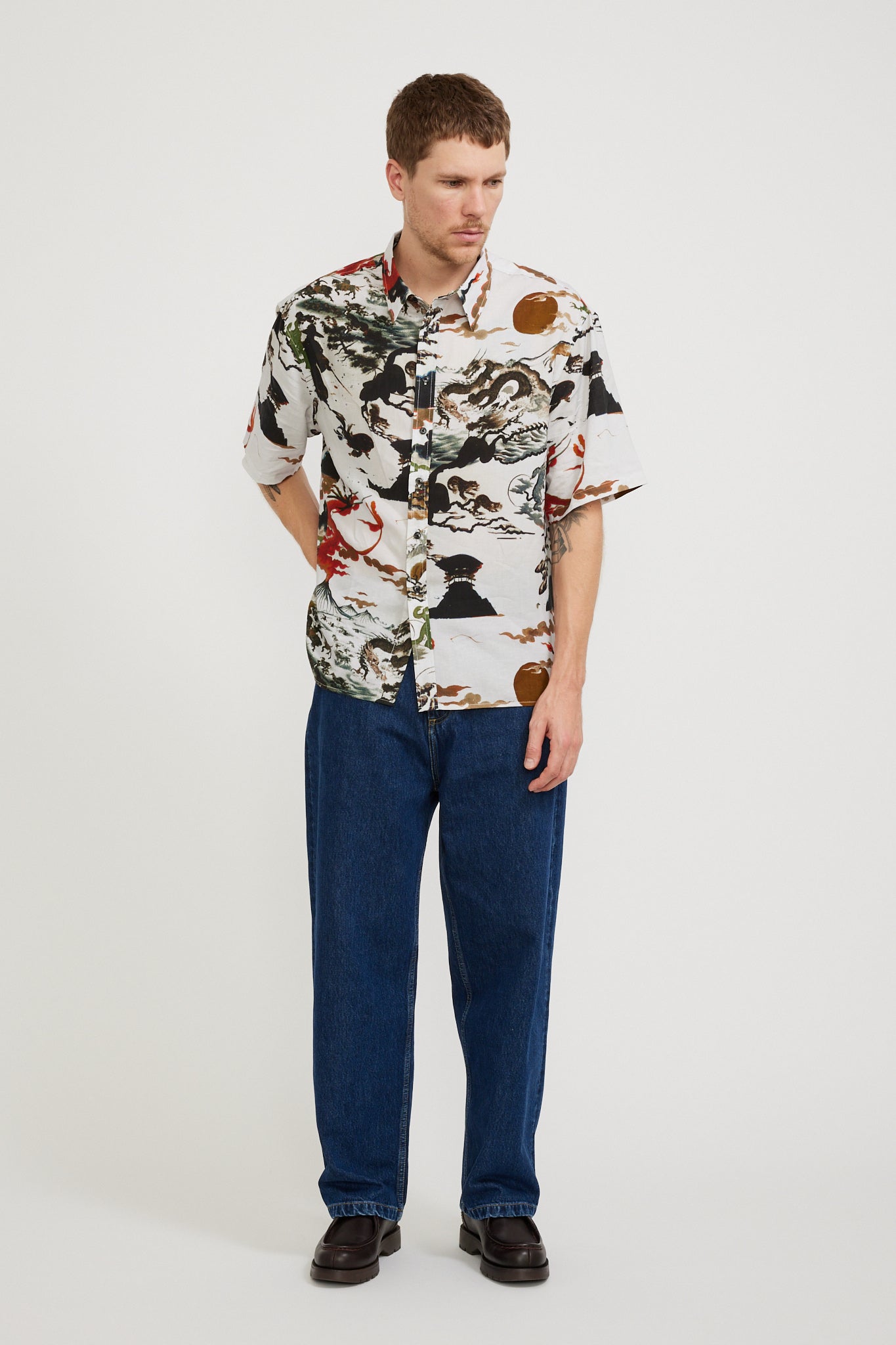 Beach Brains | Resort Shirt AI Graphic Print | Maplestore