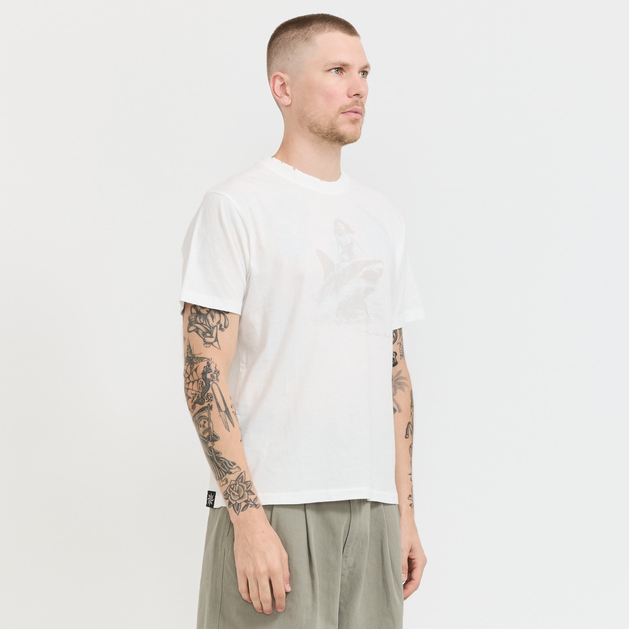 Shark Tee Crisp White