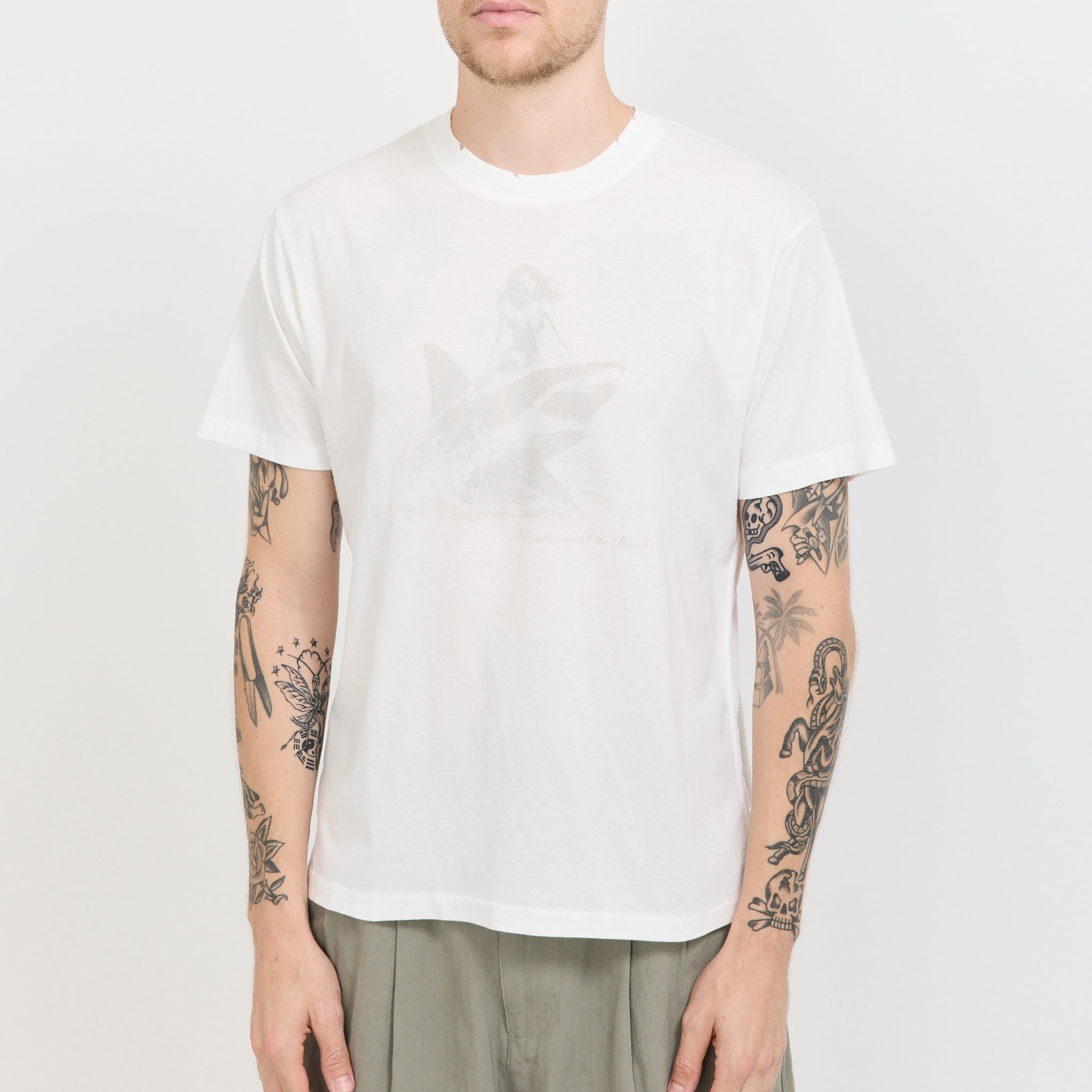 Shark Tee Crisp White