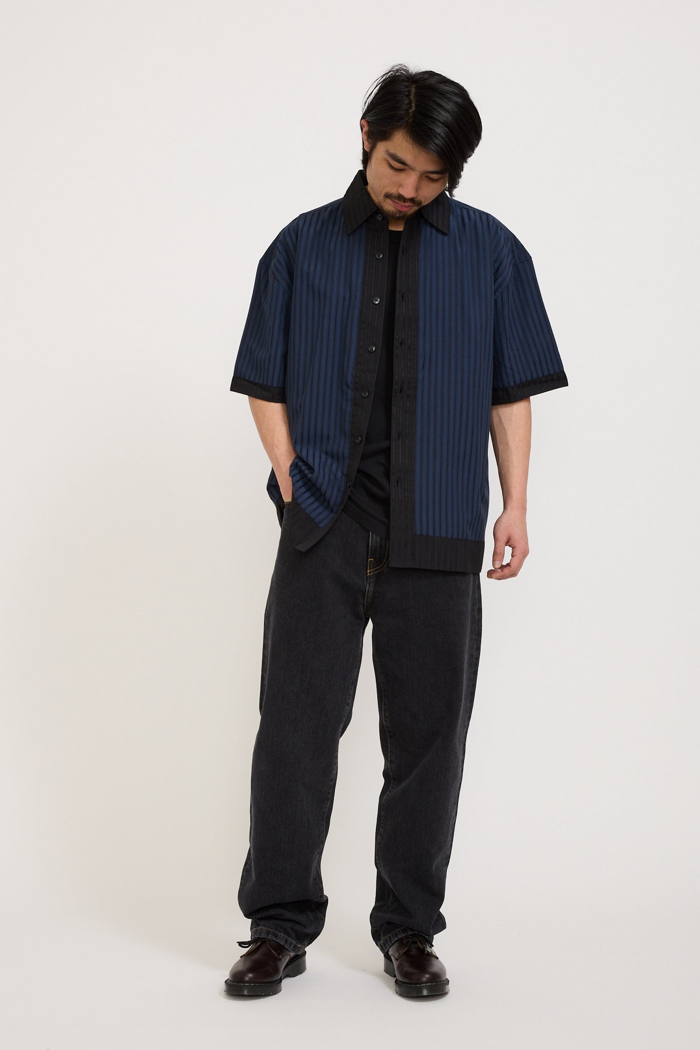 Beach Brains | Two Tone Shirt Navy/Black | Maplestore