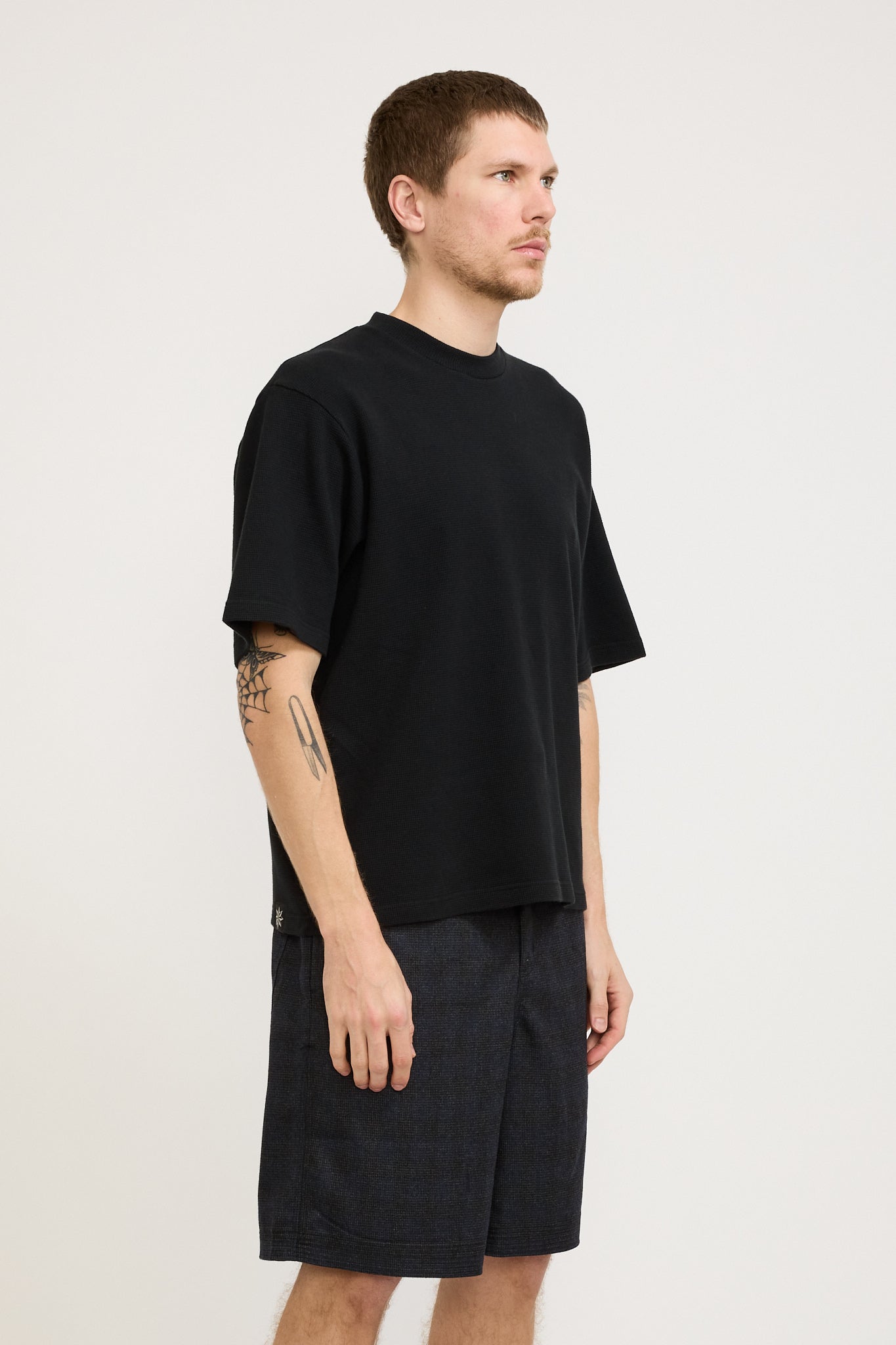 Beach Brains | Waffle Boxy Tee Black | Maplestore