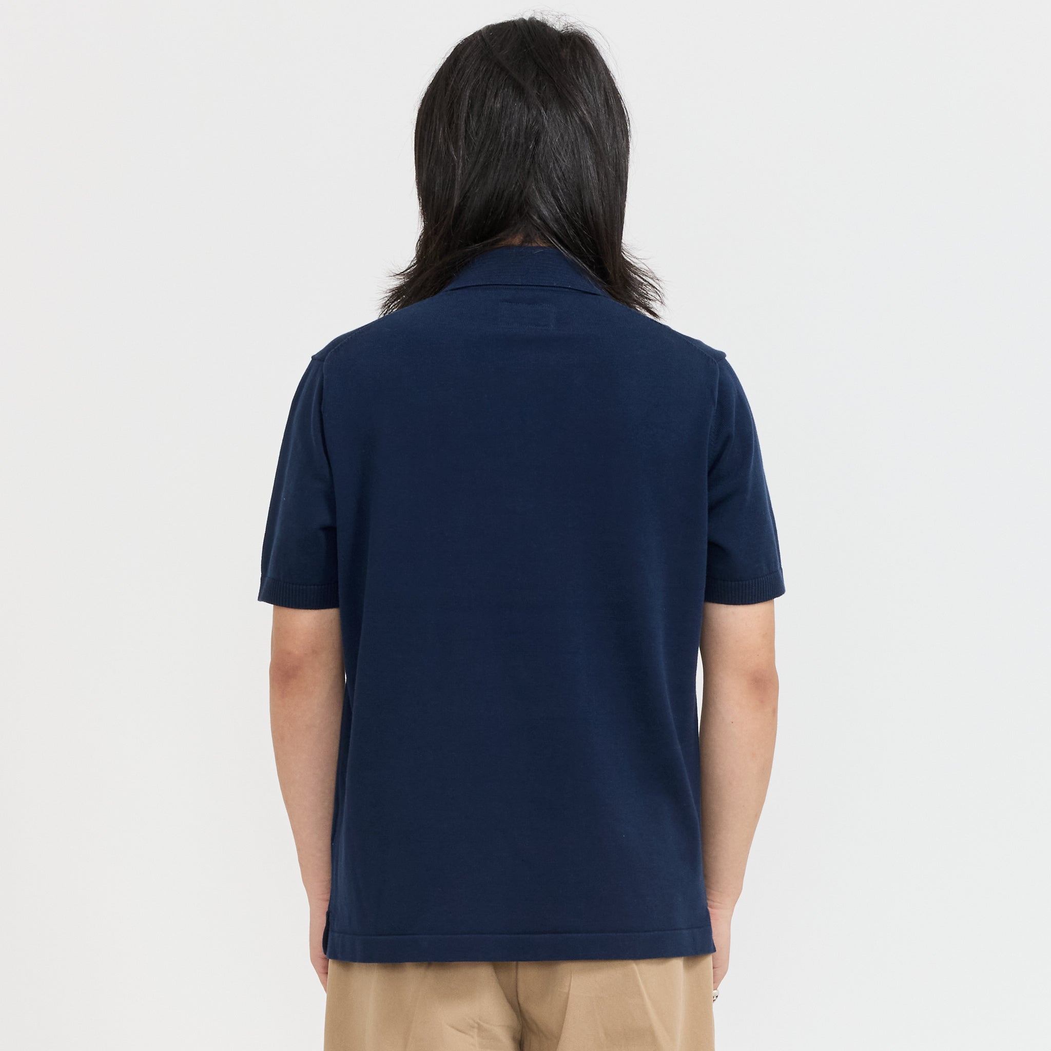 Beams Plus | Knit Polo 12G Navy | Maplestore