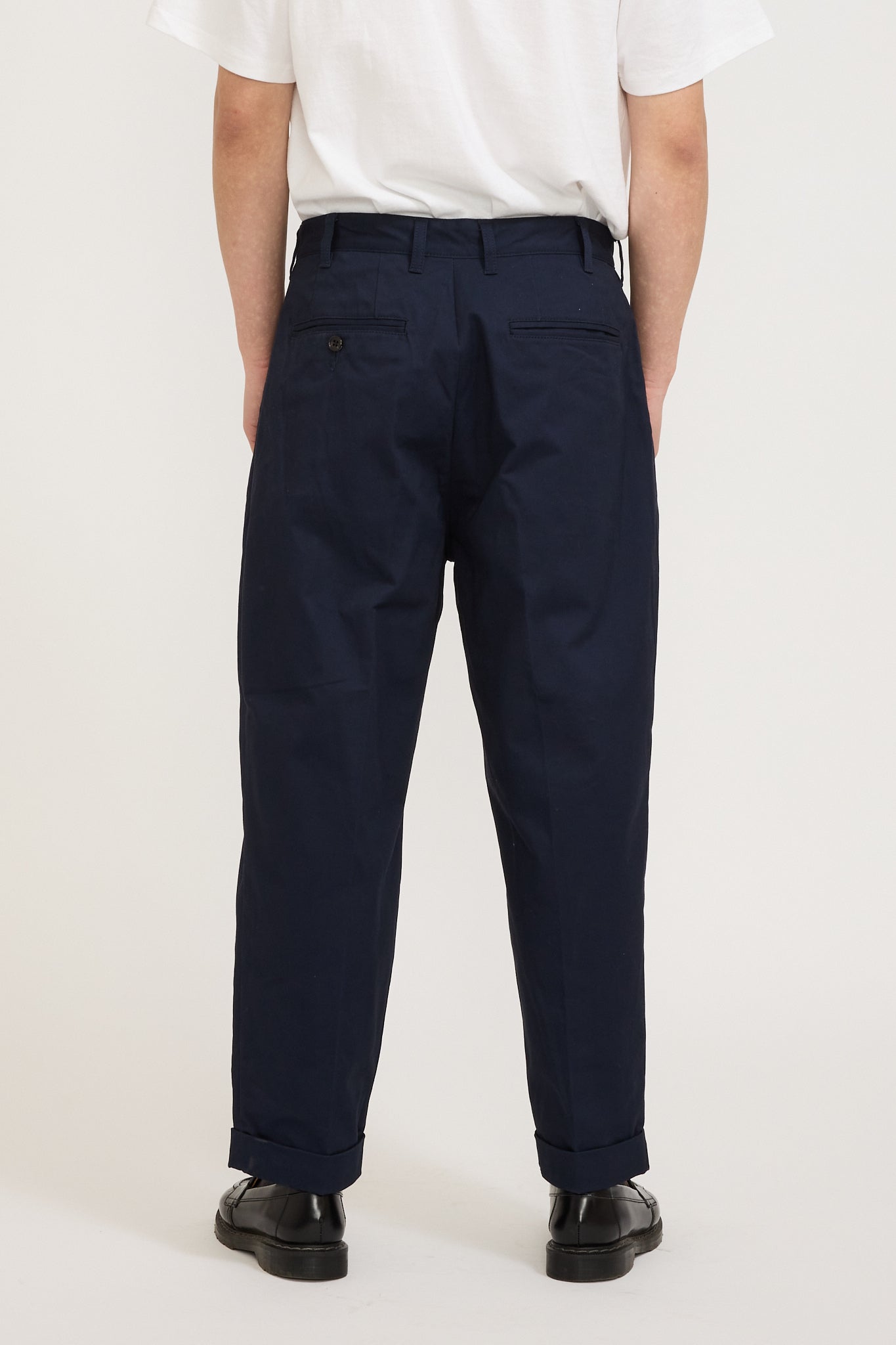 Beams Plus | 2 Pleats Twill Pant Navy | Maplestore