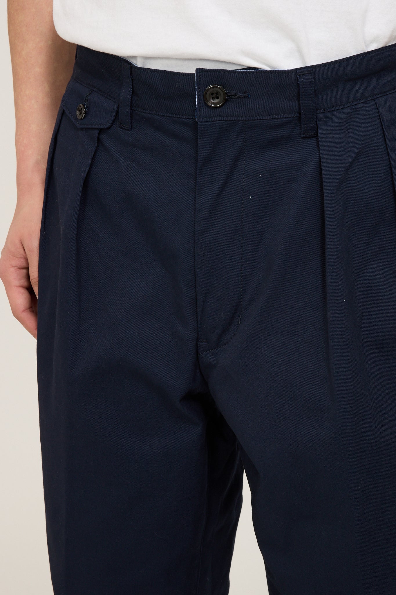 Beams Plus | 2 Pleats Twill Pant Navy | Maplestore