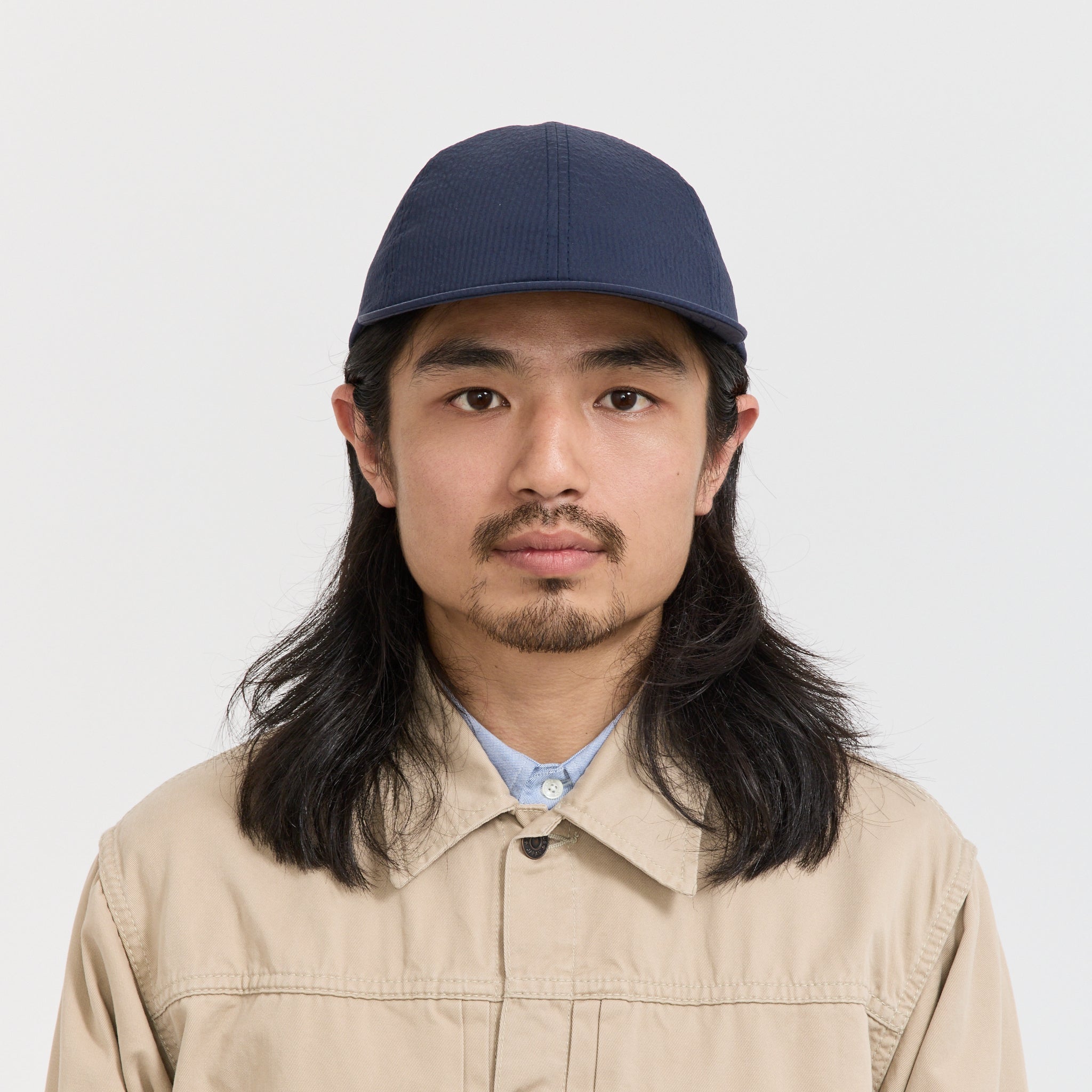 Beams Plus | 6 Panel Regimental Strap Sucker Navy | Maplestore