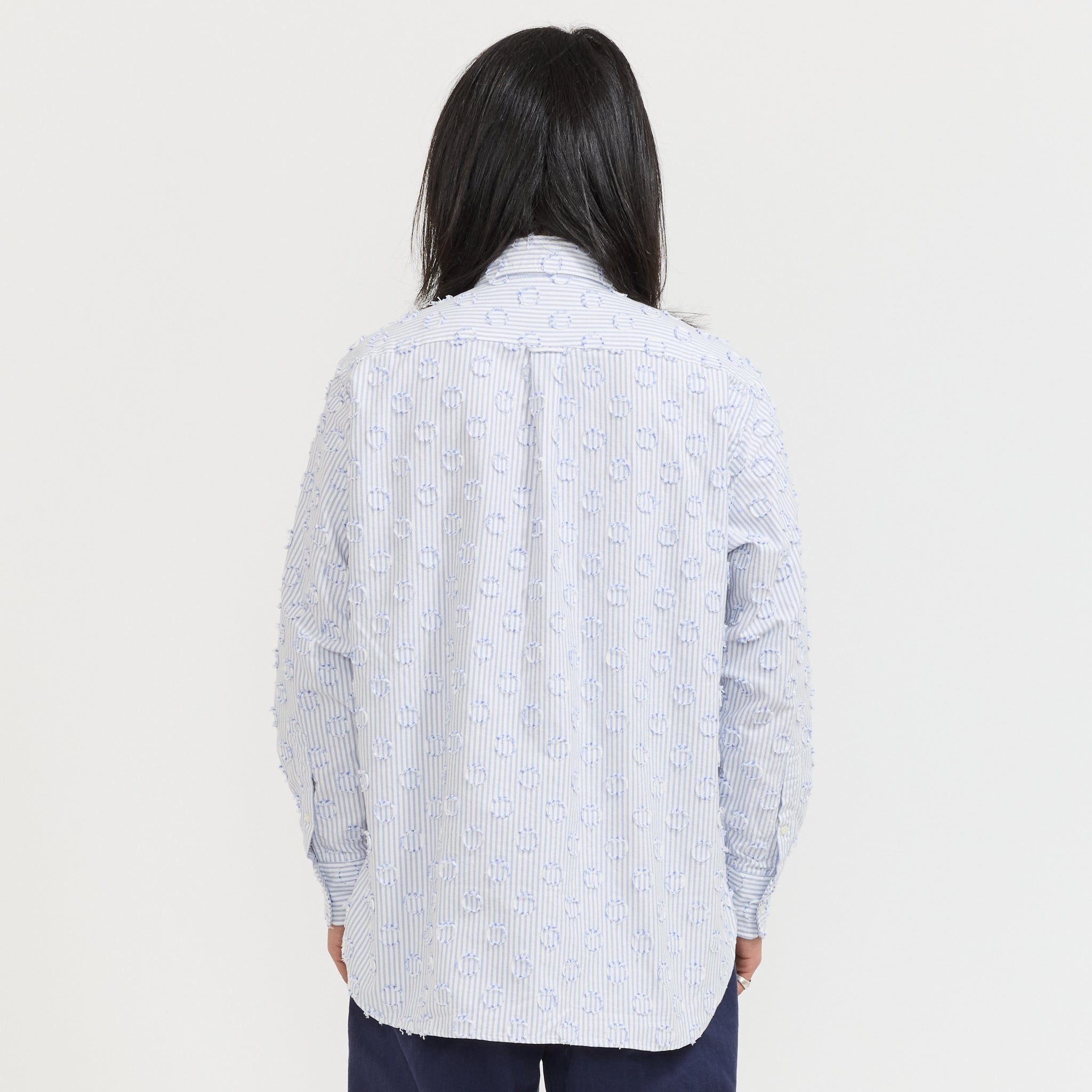 Classic Fit Burnout Dot Candy Stripe Blue Stripe