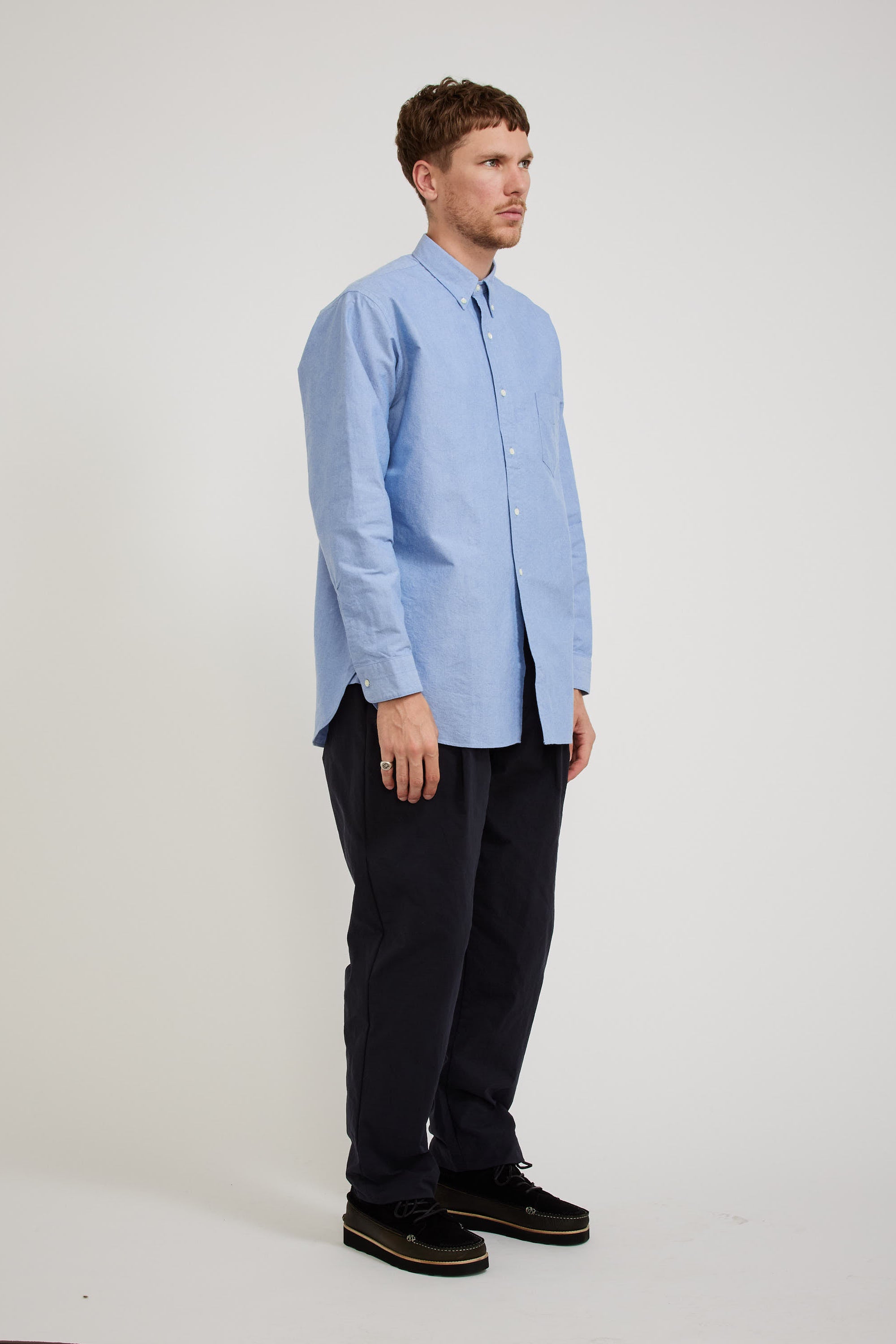 Beams Plus | B.D. Classic Fit American Oxford Blue | Maplestore