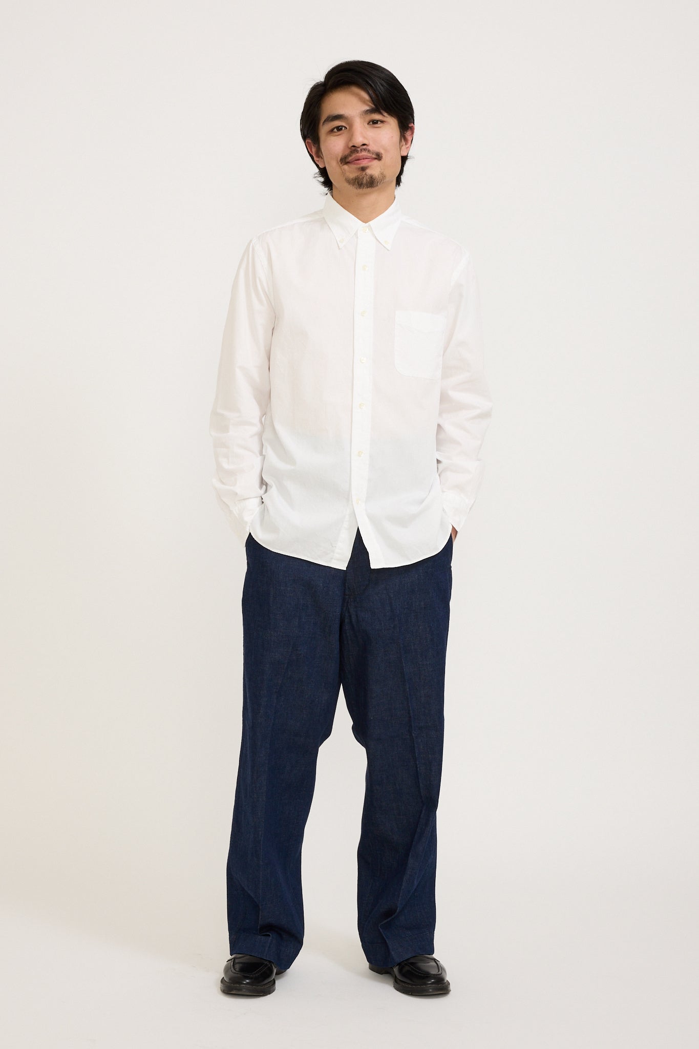 Beams Plus | B.D. Colour Broad White | Maplestore