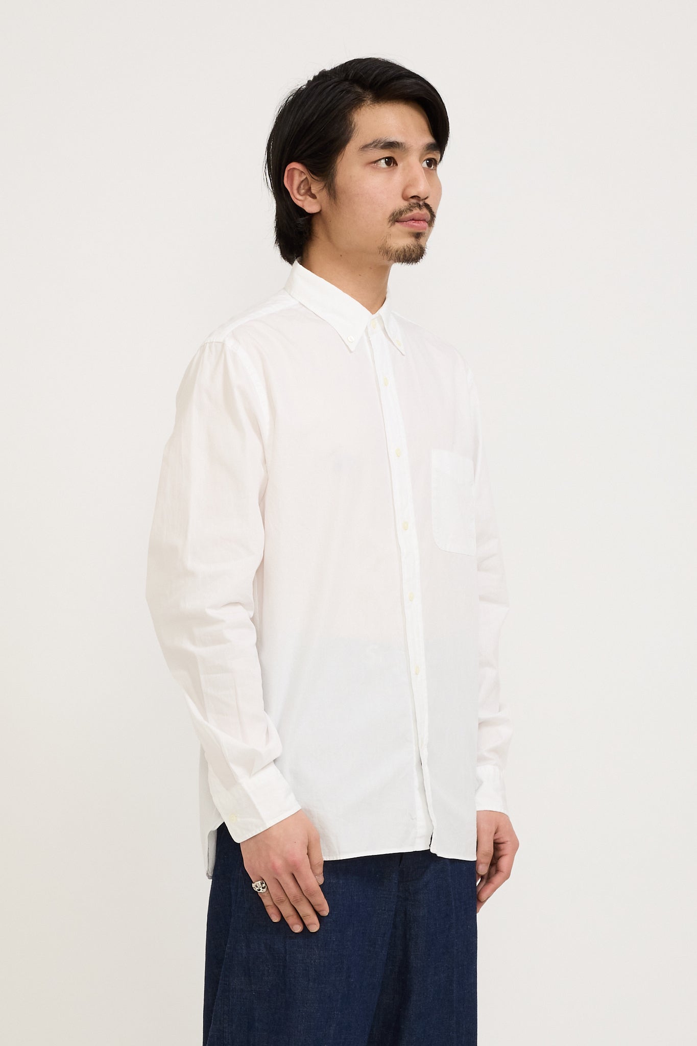 Beams Plus | B.D. Colour Broad White | Maplestore