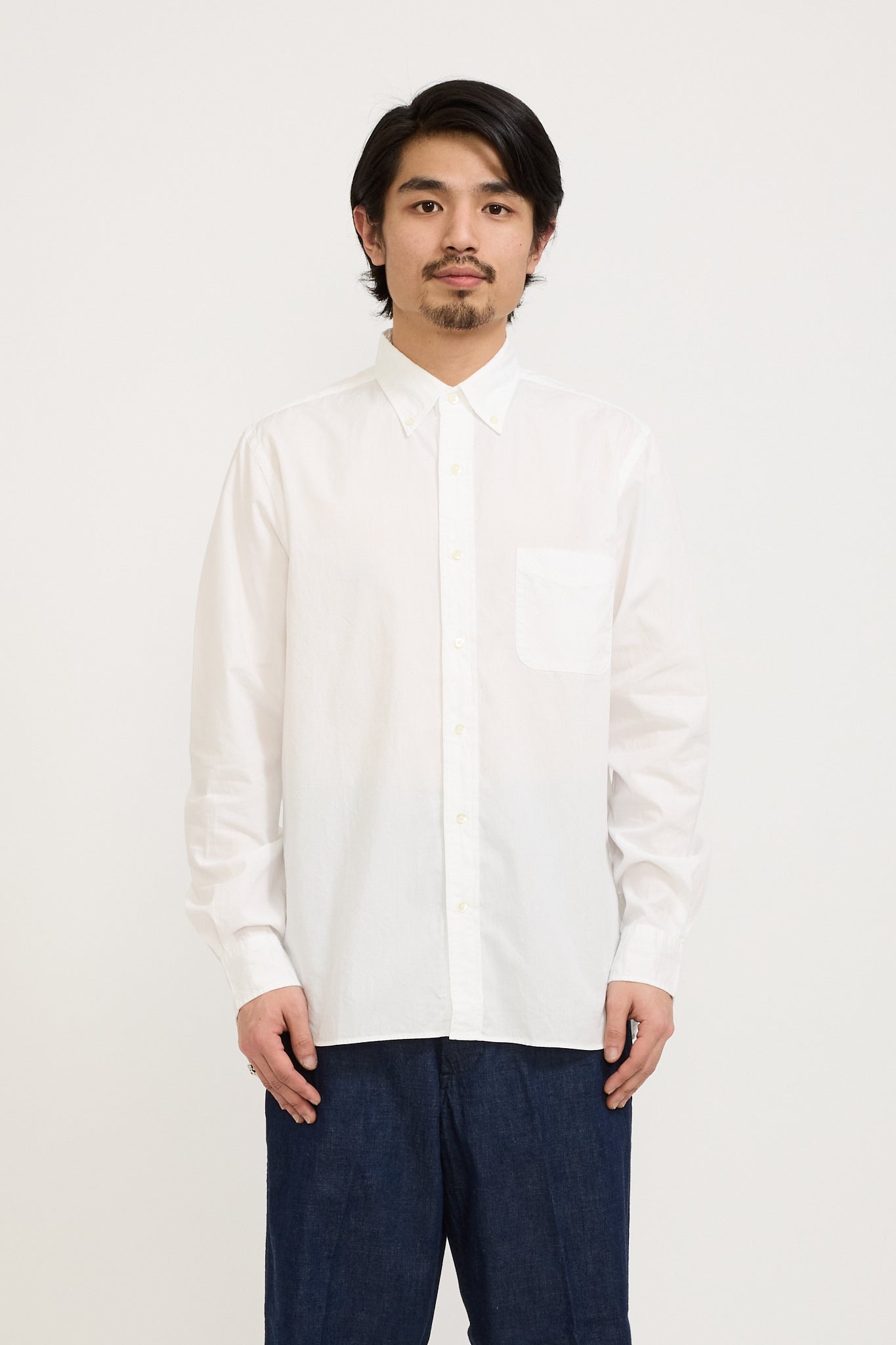 Beams Plus | B.D. Colour Broad White | Maplestore