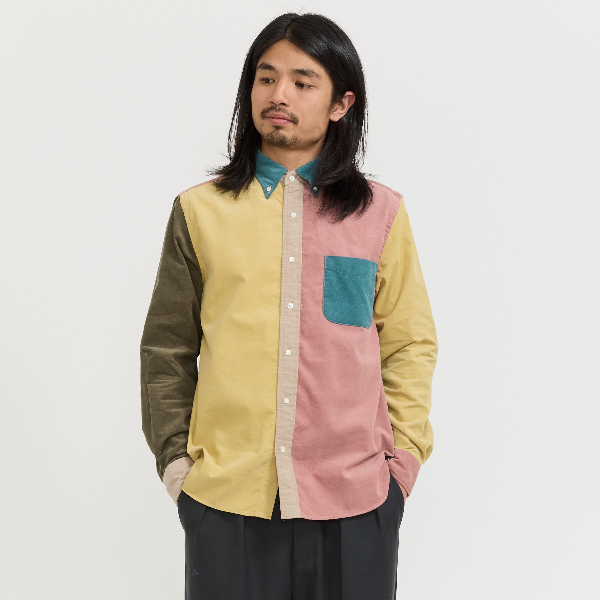 B.D. Corduroy Panel Shirt Green