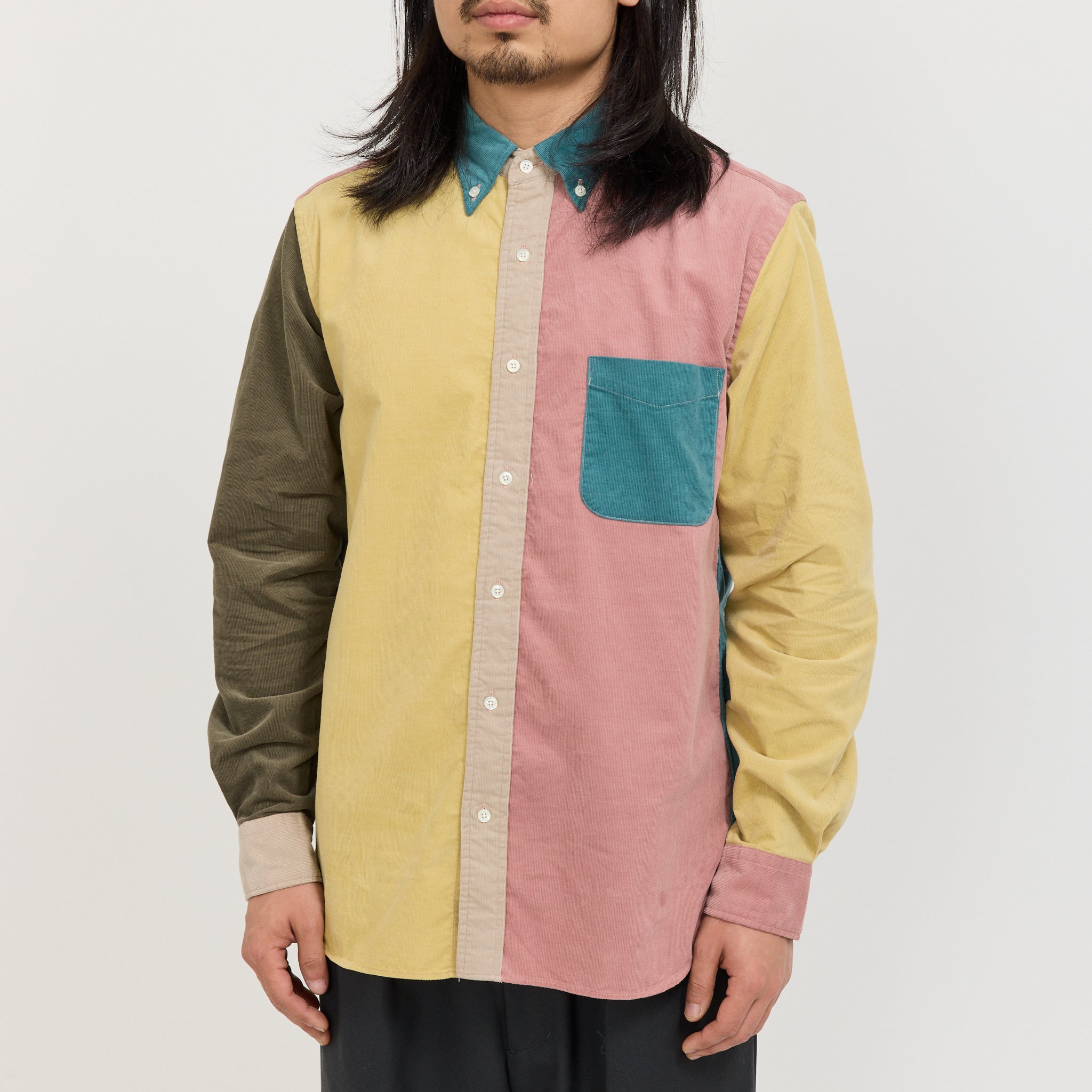 B.D. Corduroy Panel Shirt Green