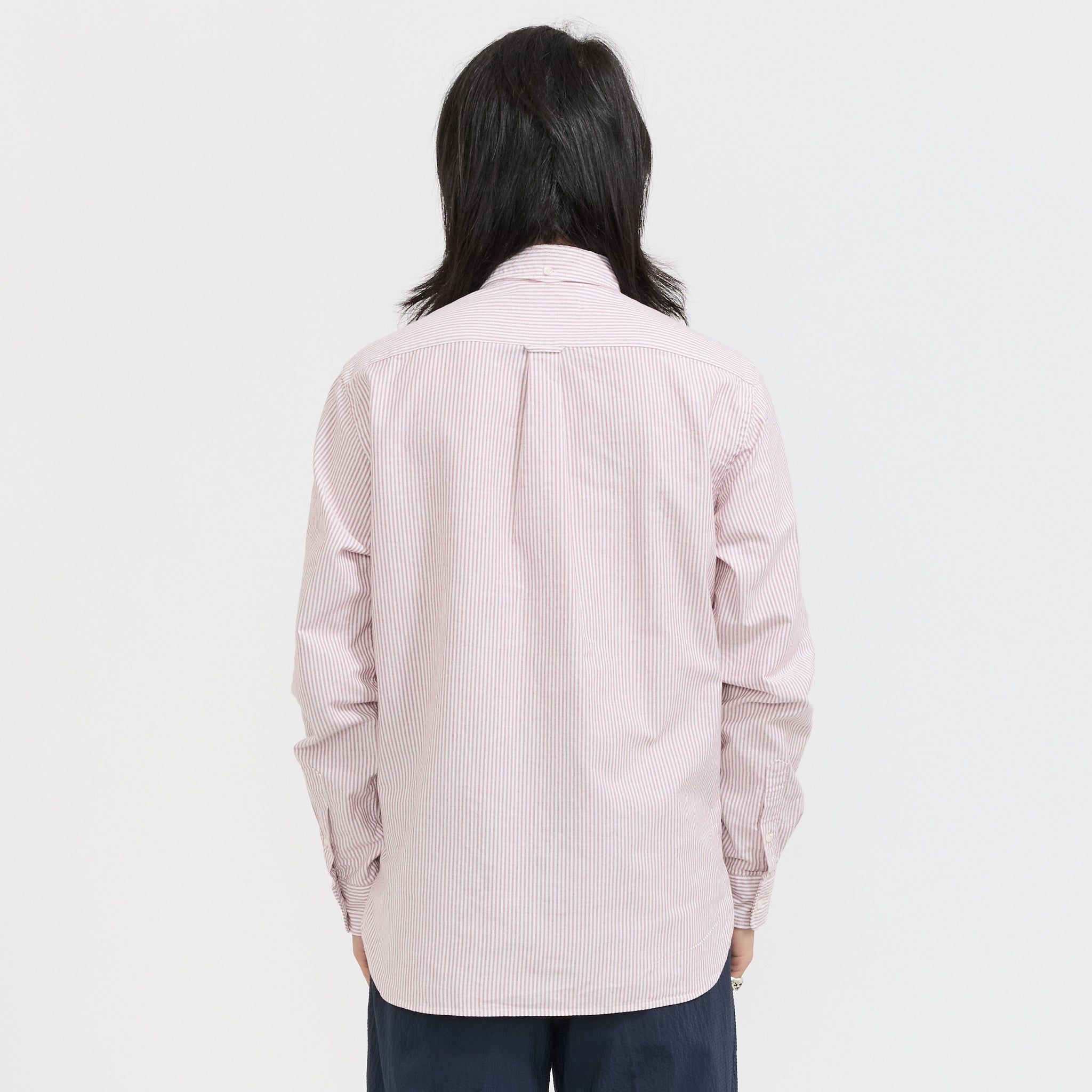 Beams Plus | B.D. Oxford Candy Stripe Wine | Maplestore