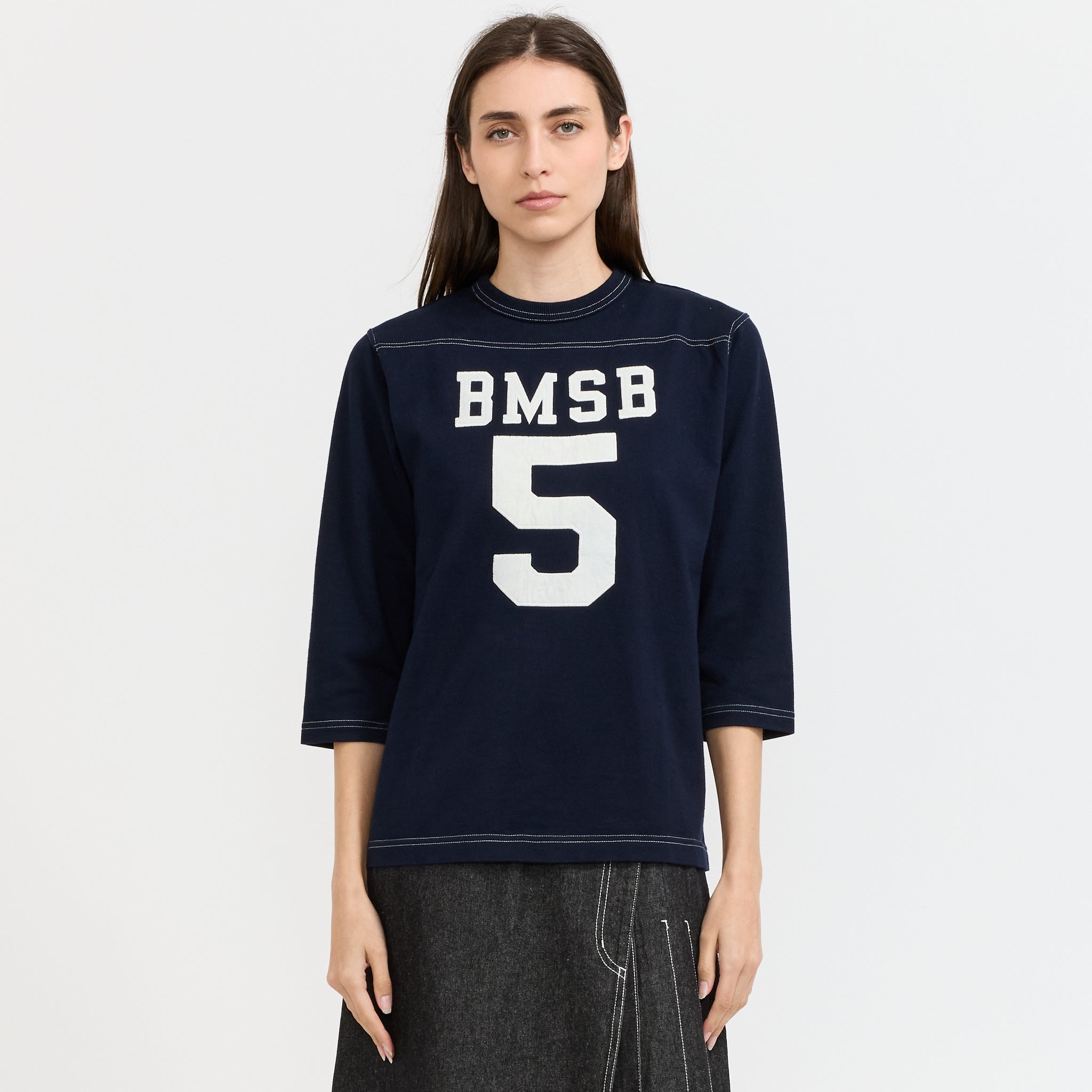 3/4 Sleeve Football Tee Navy