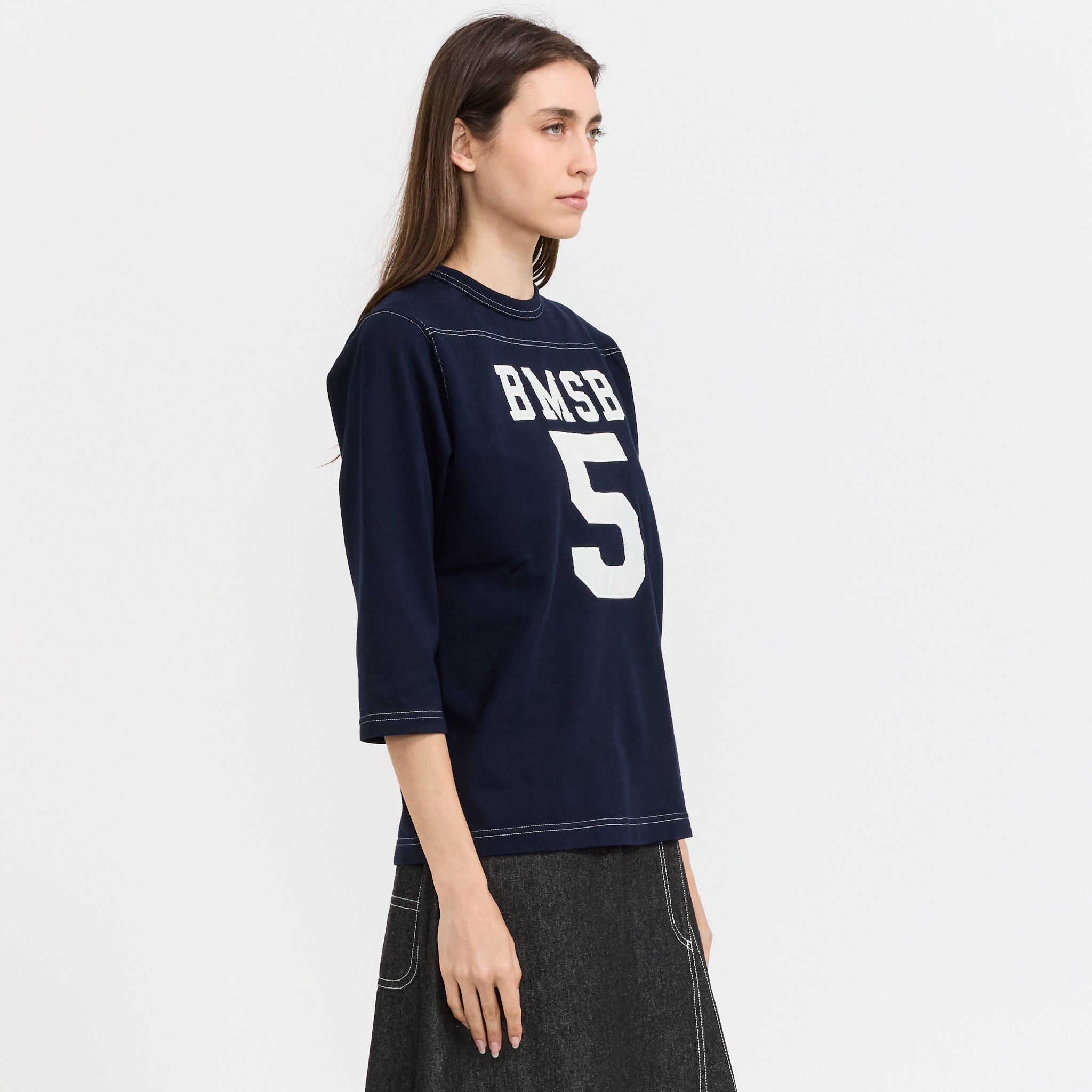 3/4 Sleeve Football Tee Navy