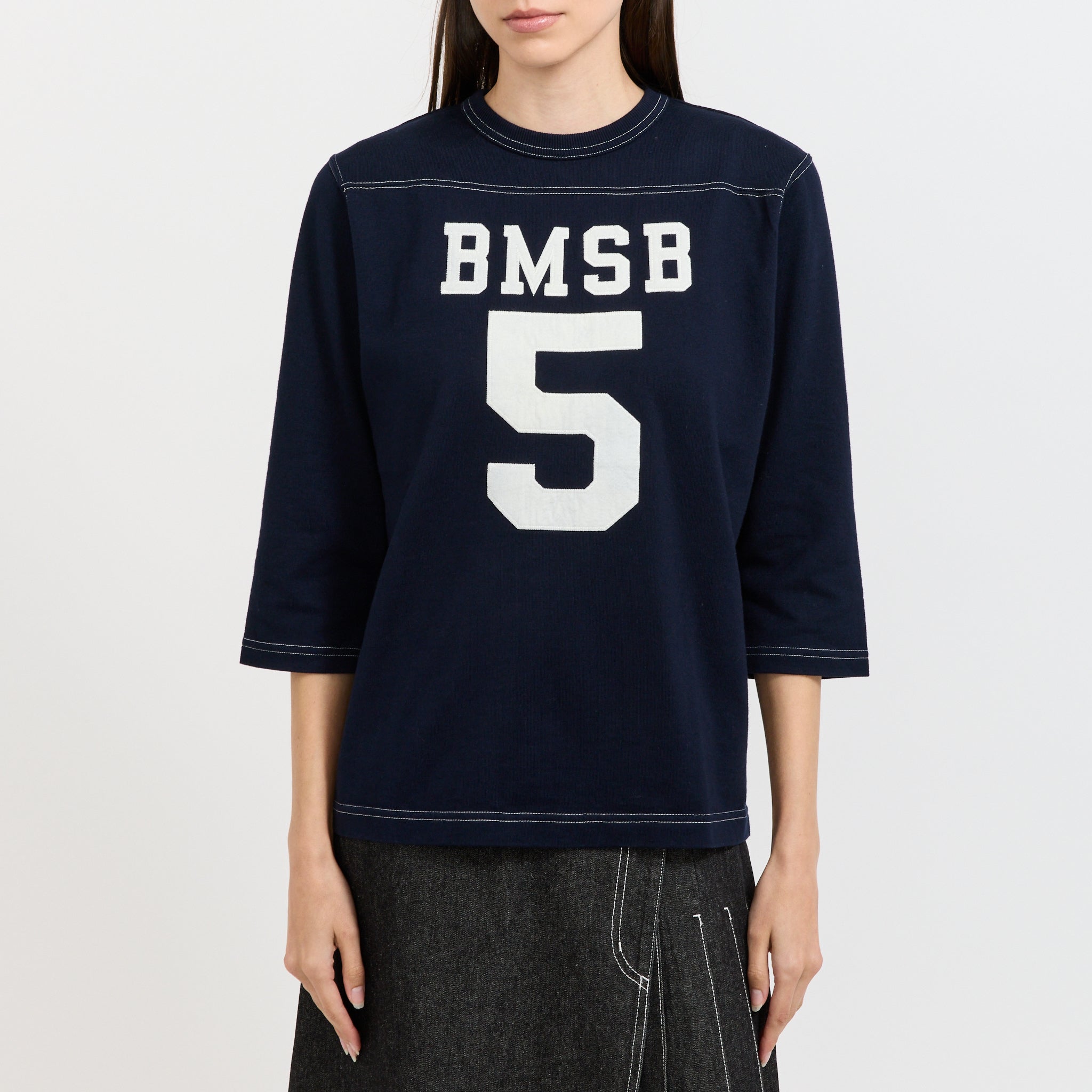 3/4 Sleeve Football Tee Navy