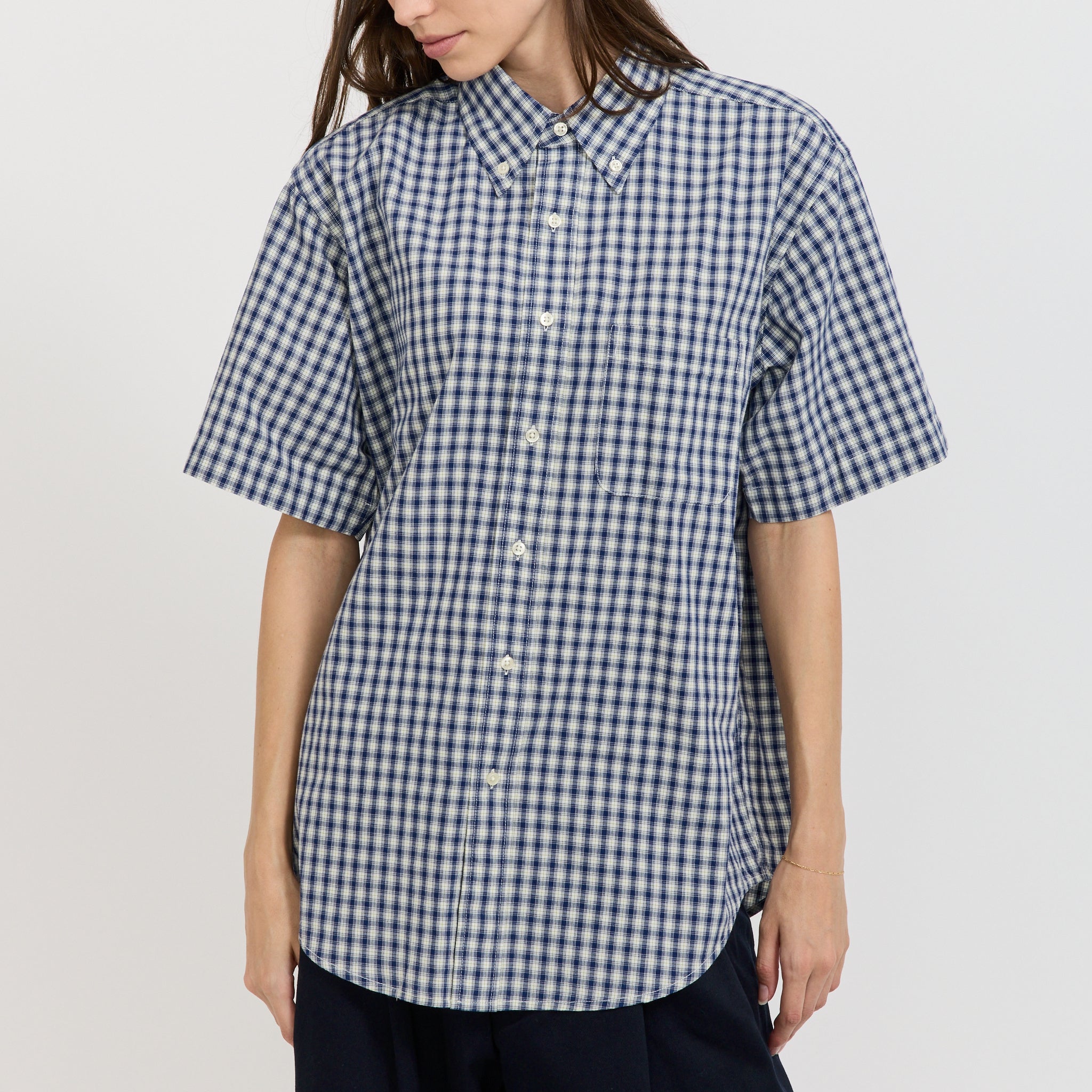 Beams Boy | BOY Check Big BD Shirt Navy | Maplestore
