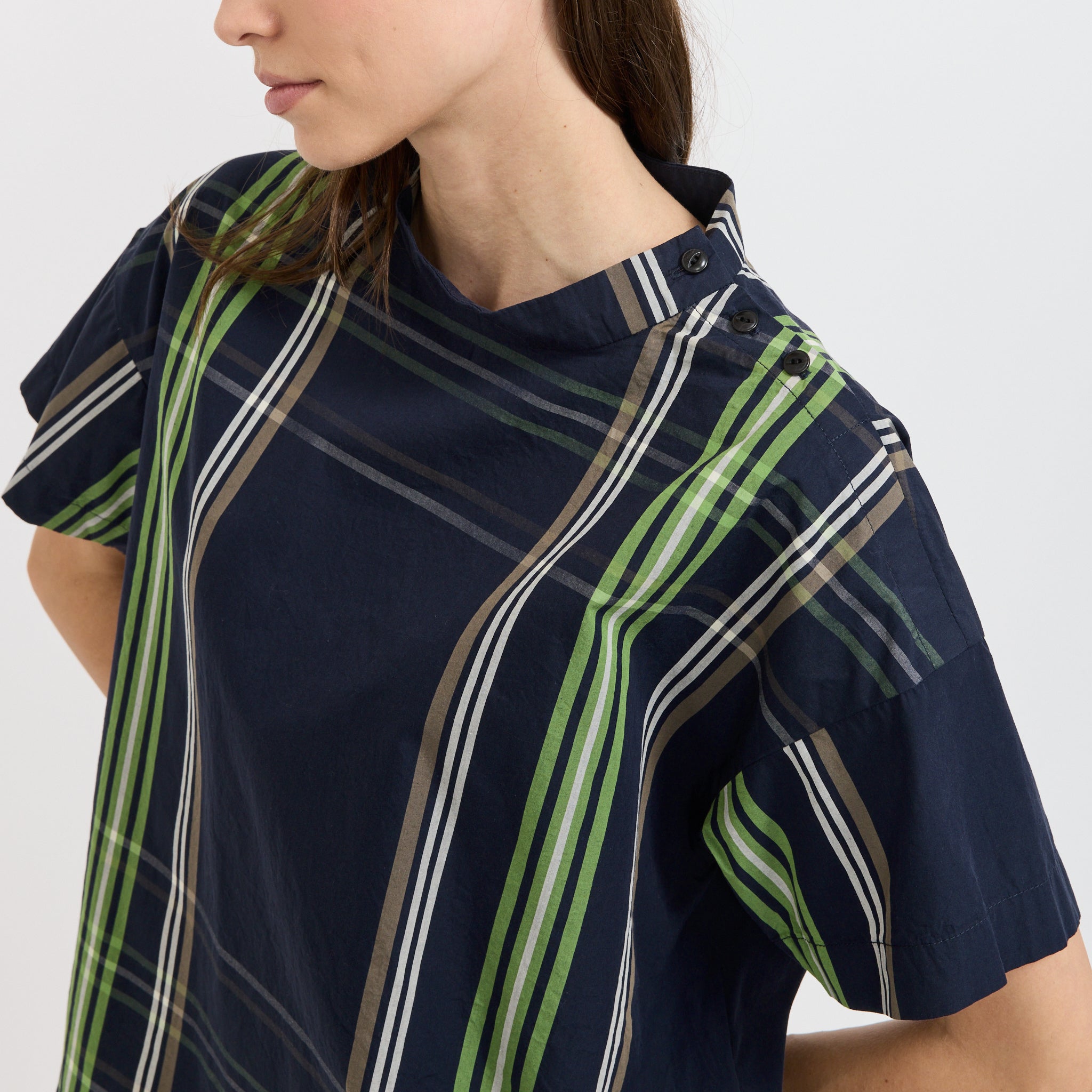 Beams Boy | BOY Big Tartan Short Sleeve Navy | Maplestore