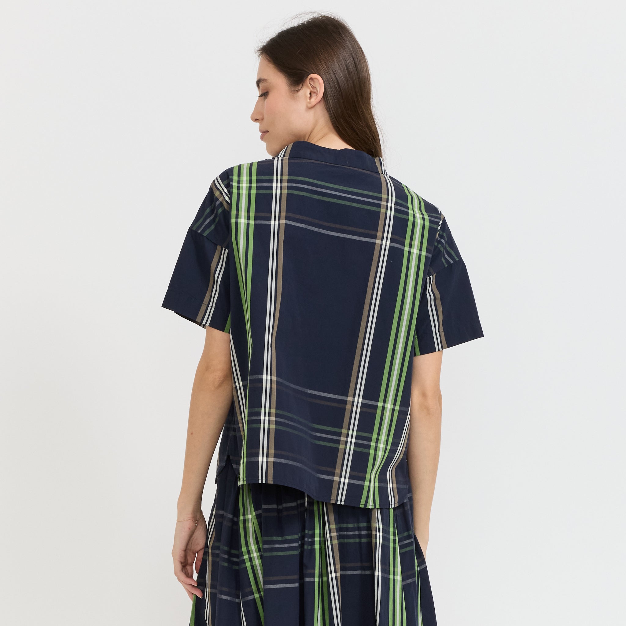 Beams Boy | BOY Big Tartan Short Sleeve Navy | Maplestore