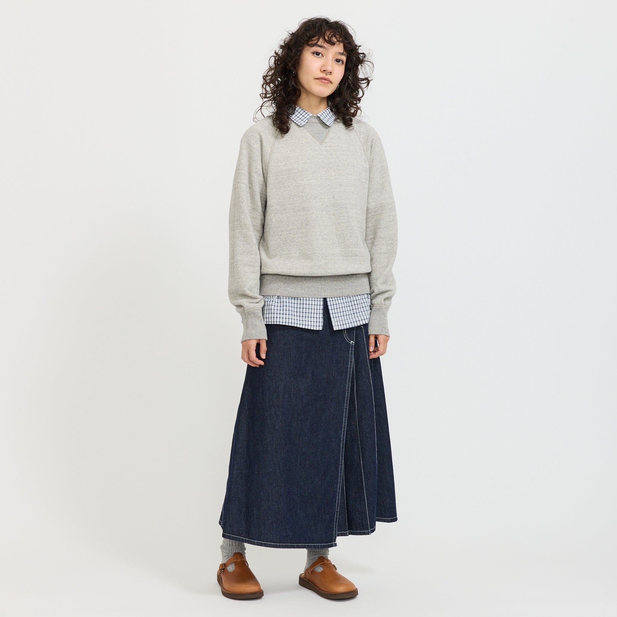 Broad Rib Crewneck Sweater Grey