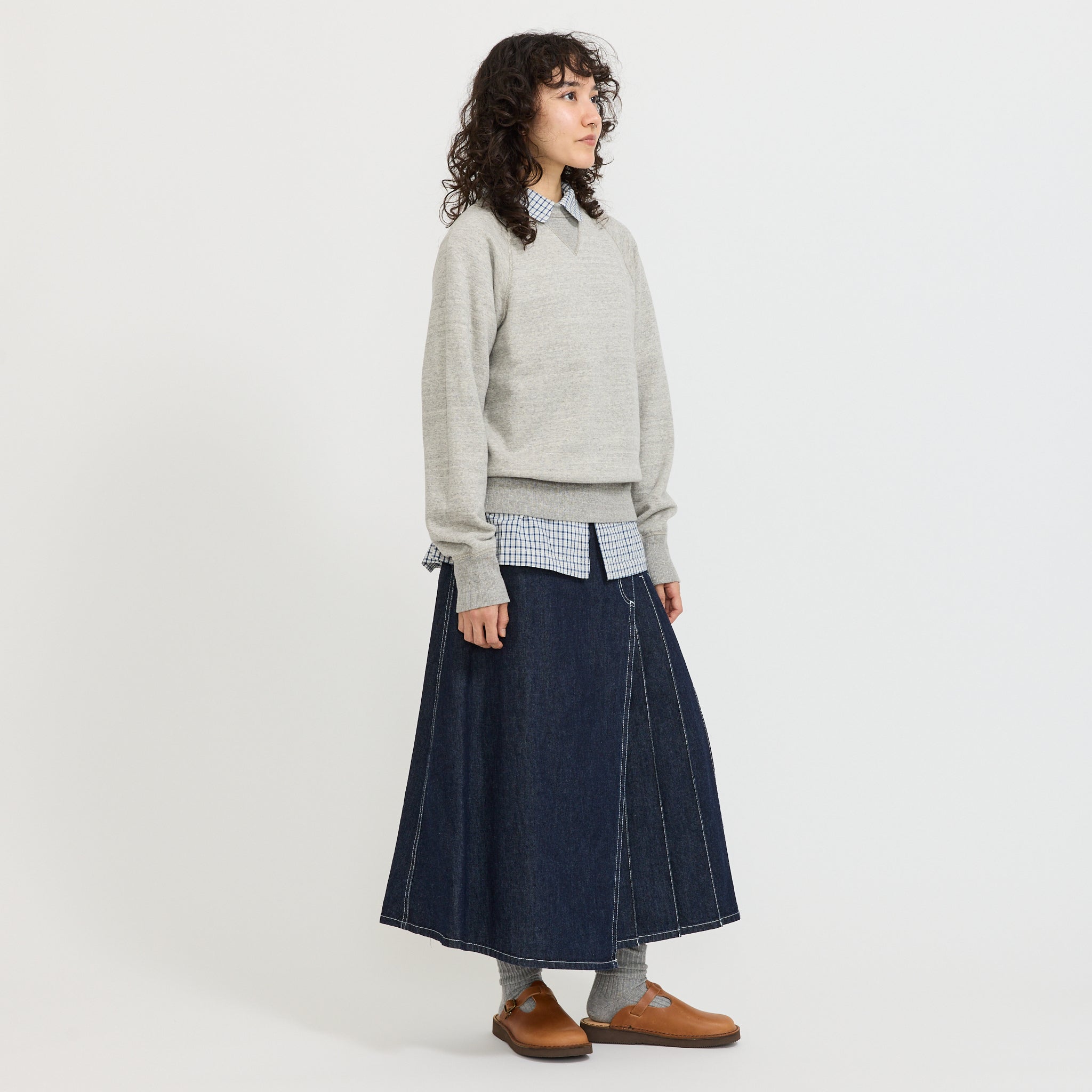 Broad Rib Crewneck Sweater Grey