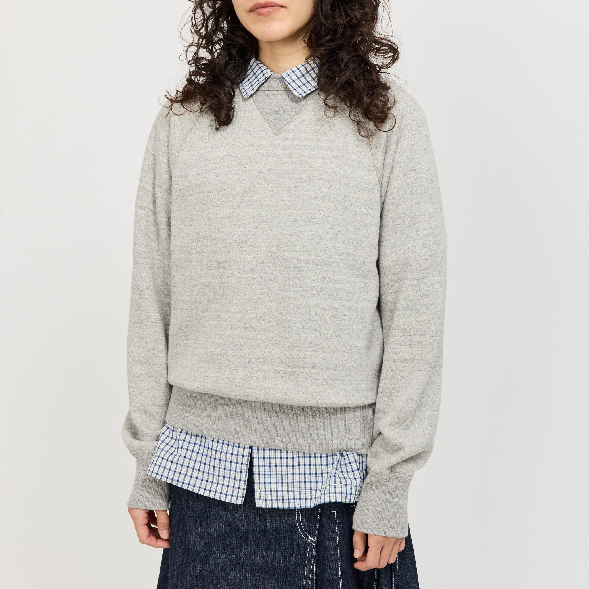 Broad Rib Crewneck Sweater Grey